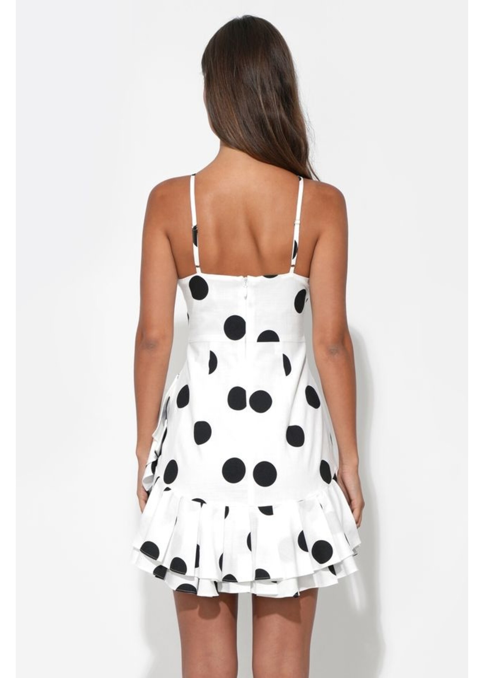 Adelyn Rae Adelyn Rae Robe À Volants Brianna - Blanc/Noir