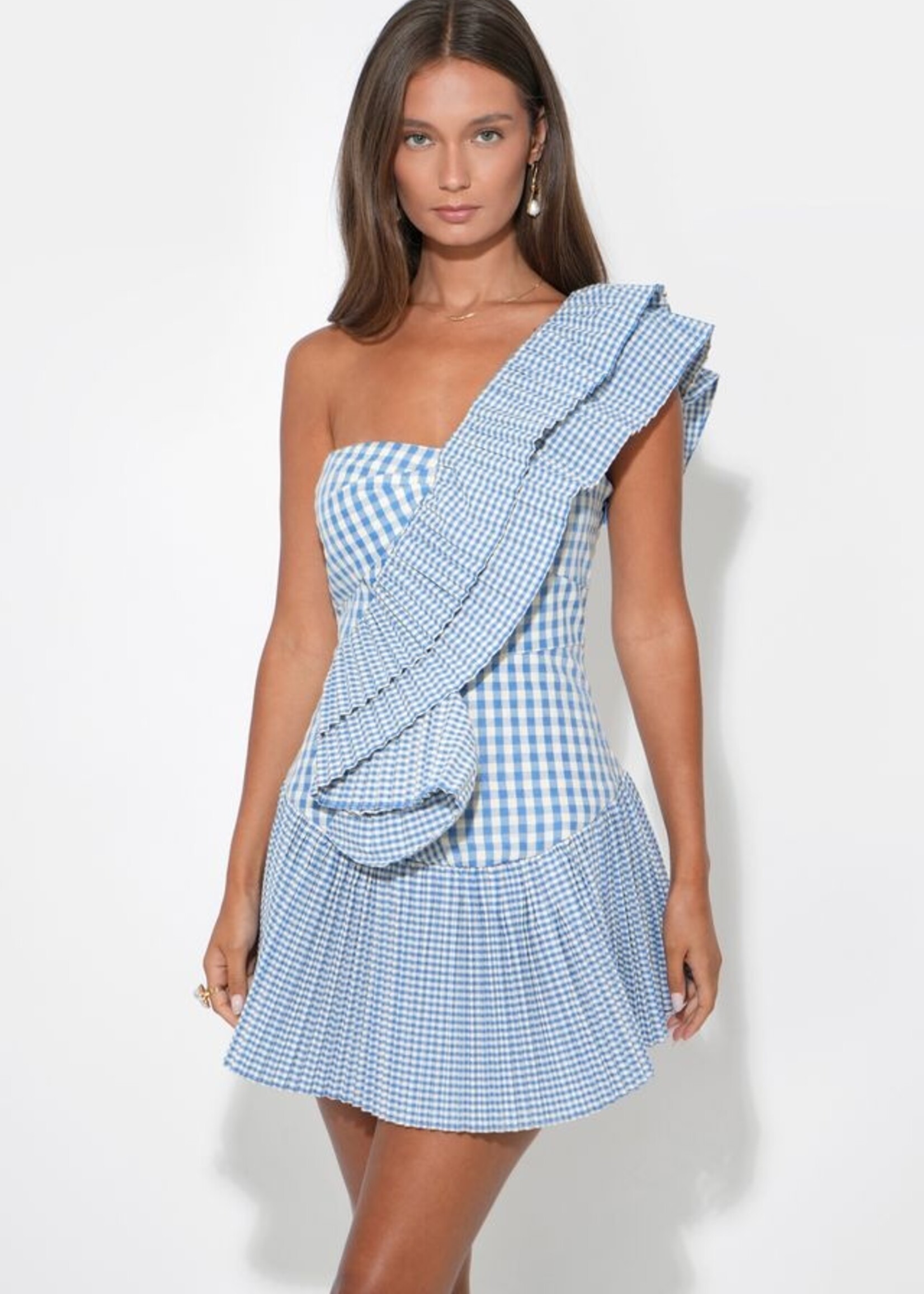 Adelyn Rae Adelyn Rae Robe Ava Asymétrique À Une Épaule - Powder Blue