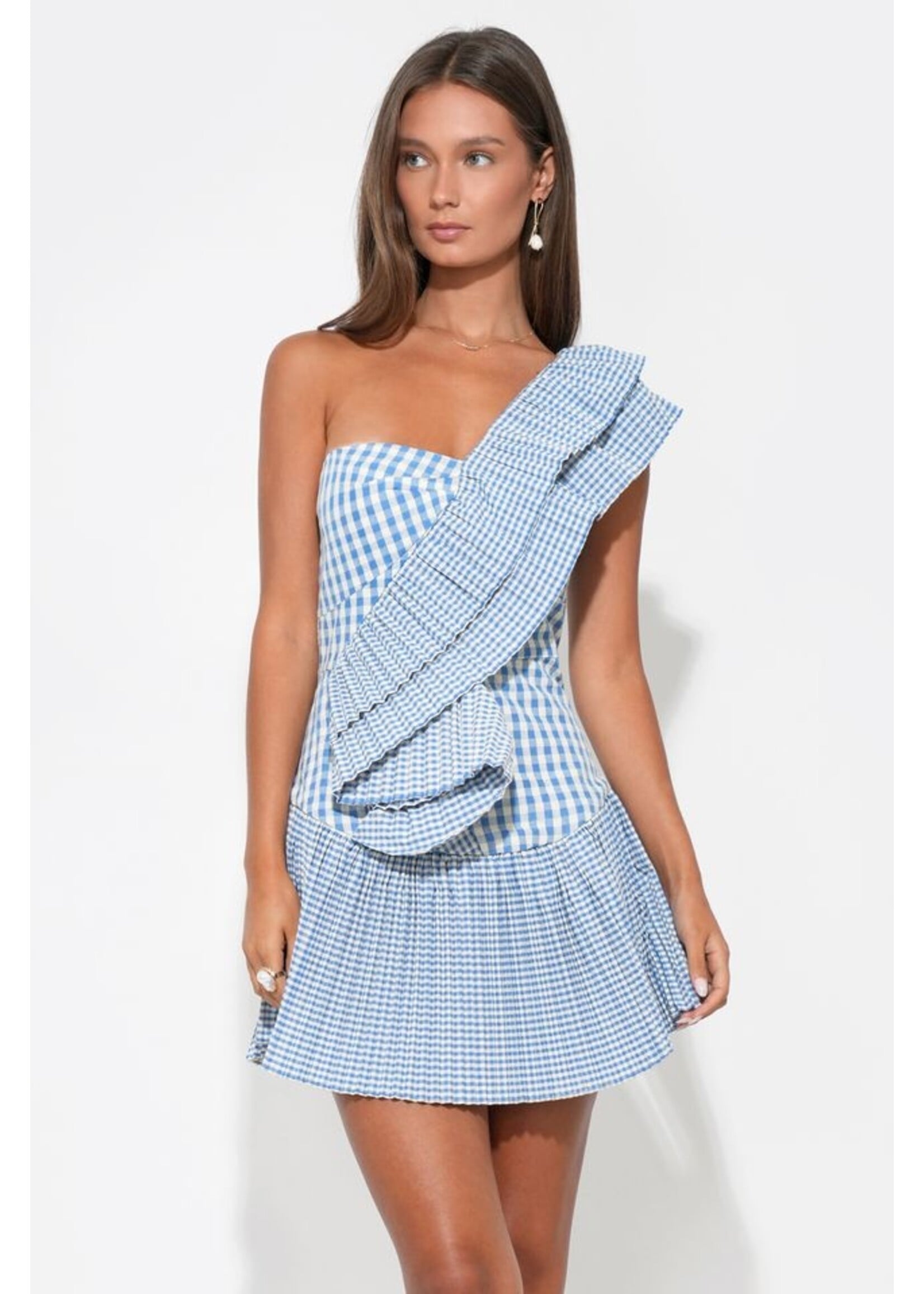 Adelyn Rae Adelyn Rae Robe Ava Asymétrique À Une Épaule - Powder Blue