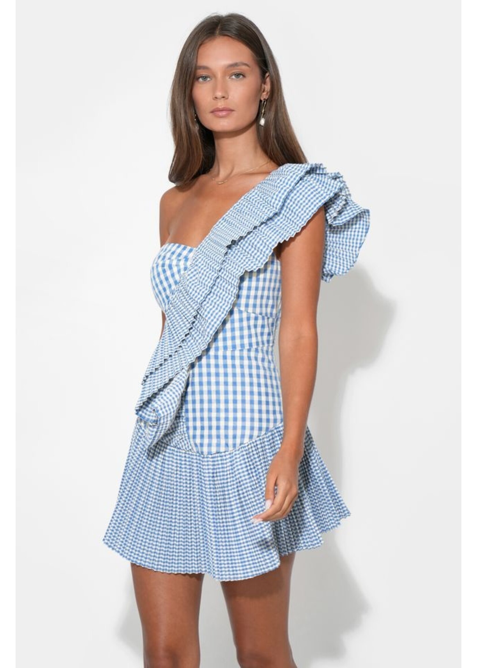 Adelyn Rae Adelyn Rae Robe Ava Asymétrique À Une Épaule - Powder Blue