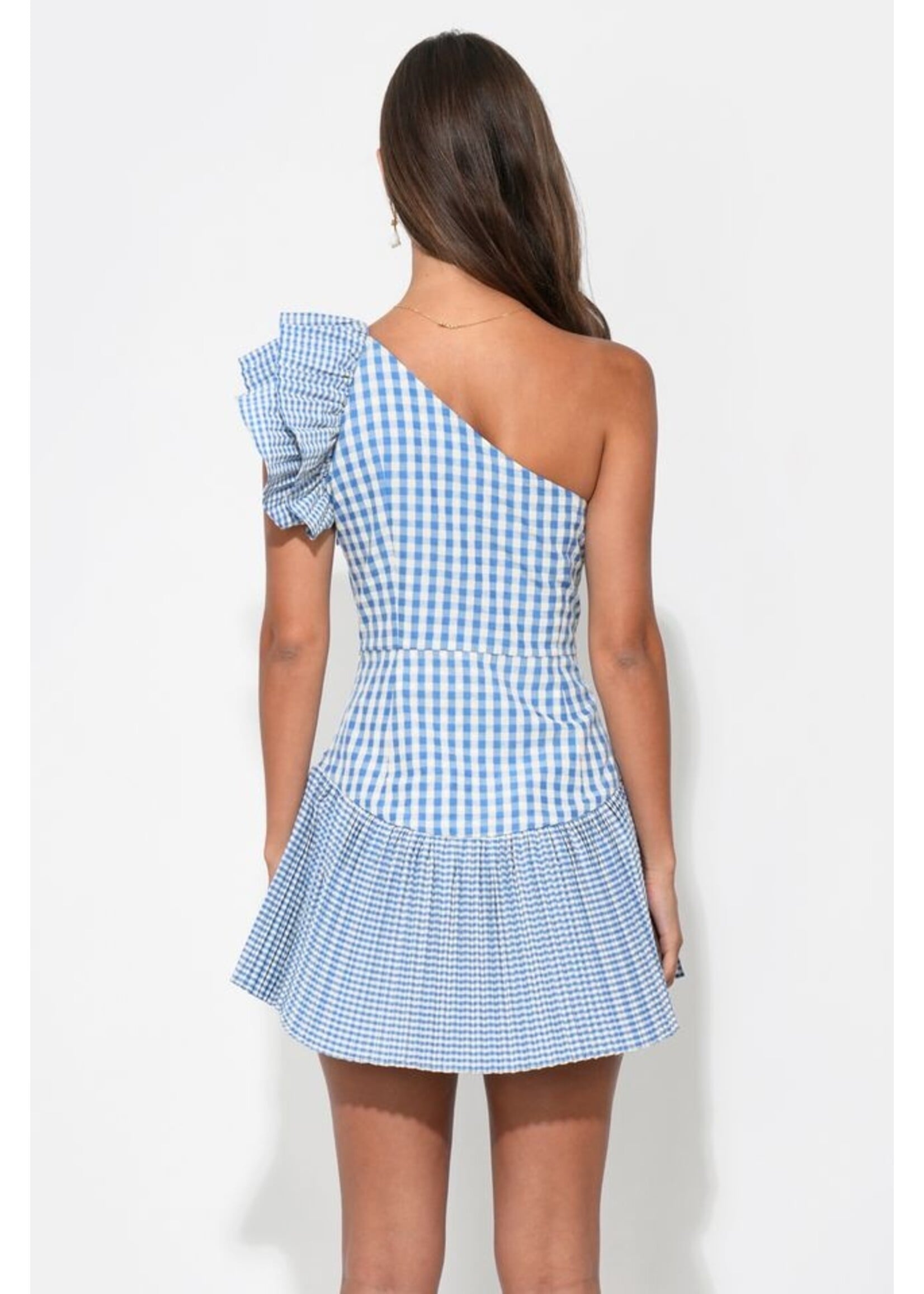 Adelyn Rae Adelyn Rae Robe Ava Asymétrique À Une Épaule - Powder Blue