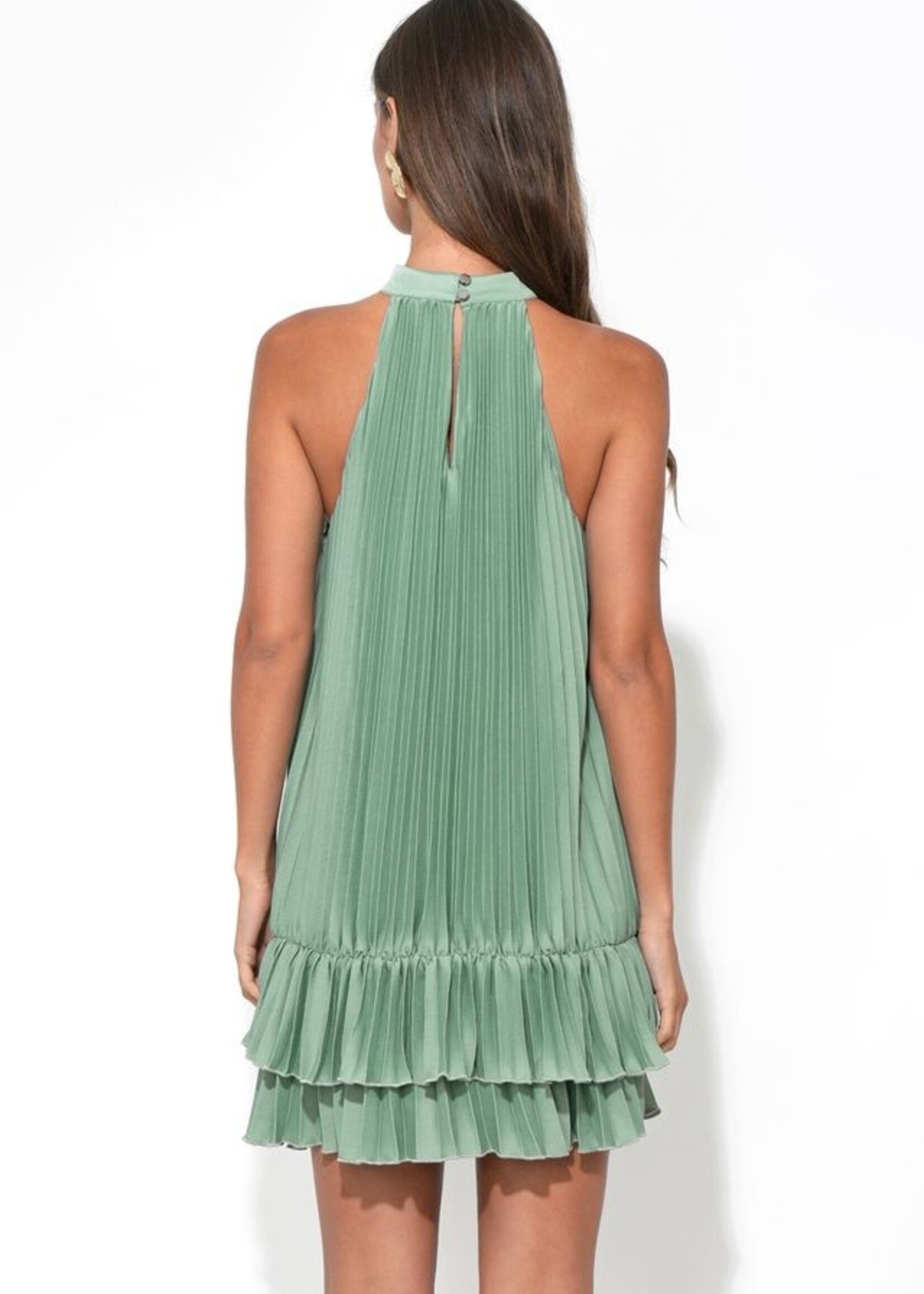 Adelyn Rae Adelyn Rae Robe Brielle Dos Nu Plissée - Sea Jade