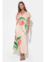 Adelyn Rae Adelyn Rae Robe Madelyn À Manches Papillon - Floral Print
