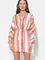 Adelyn Rae Adelyn Rae Julianna Dolman Sleeves Dress - Red/Natural