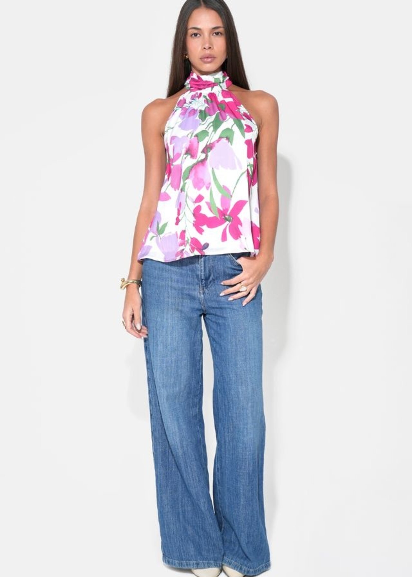 Adelyn Rae Adelyn Rae Haut Dos Nu Ashley - White/Lavender