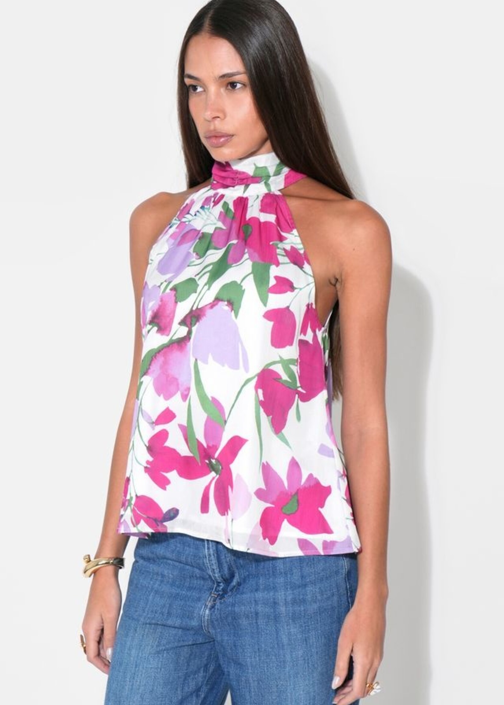 Adelyn Rae Adelyn Rae Haut Dos Nu Ashley - White/Lavender