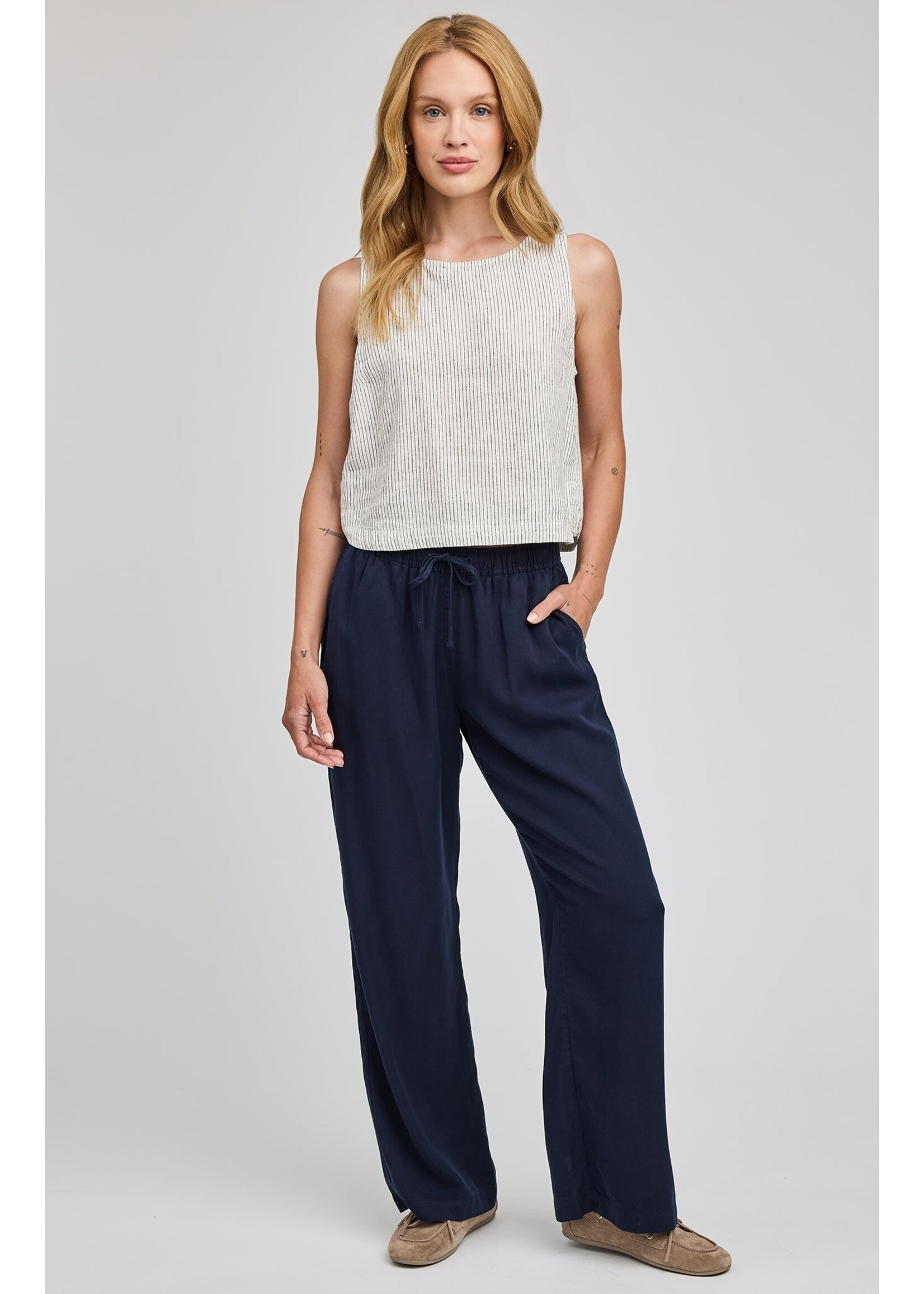 Gentle Fawn Leana Sleeveless Top - White Stripe