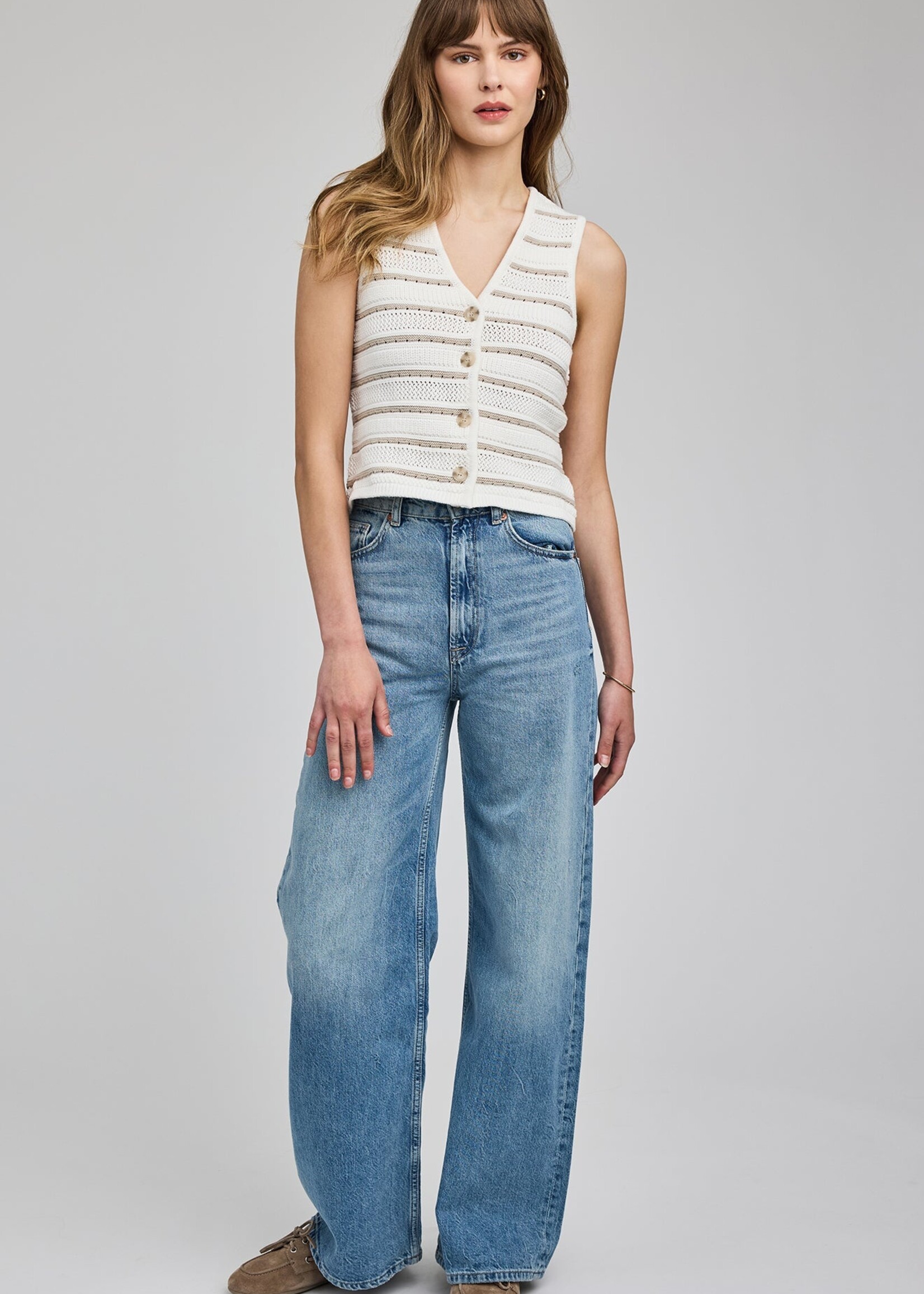 Gentle Fawn Mariana Knit Vest - Beechwood Stripe