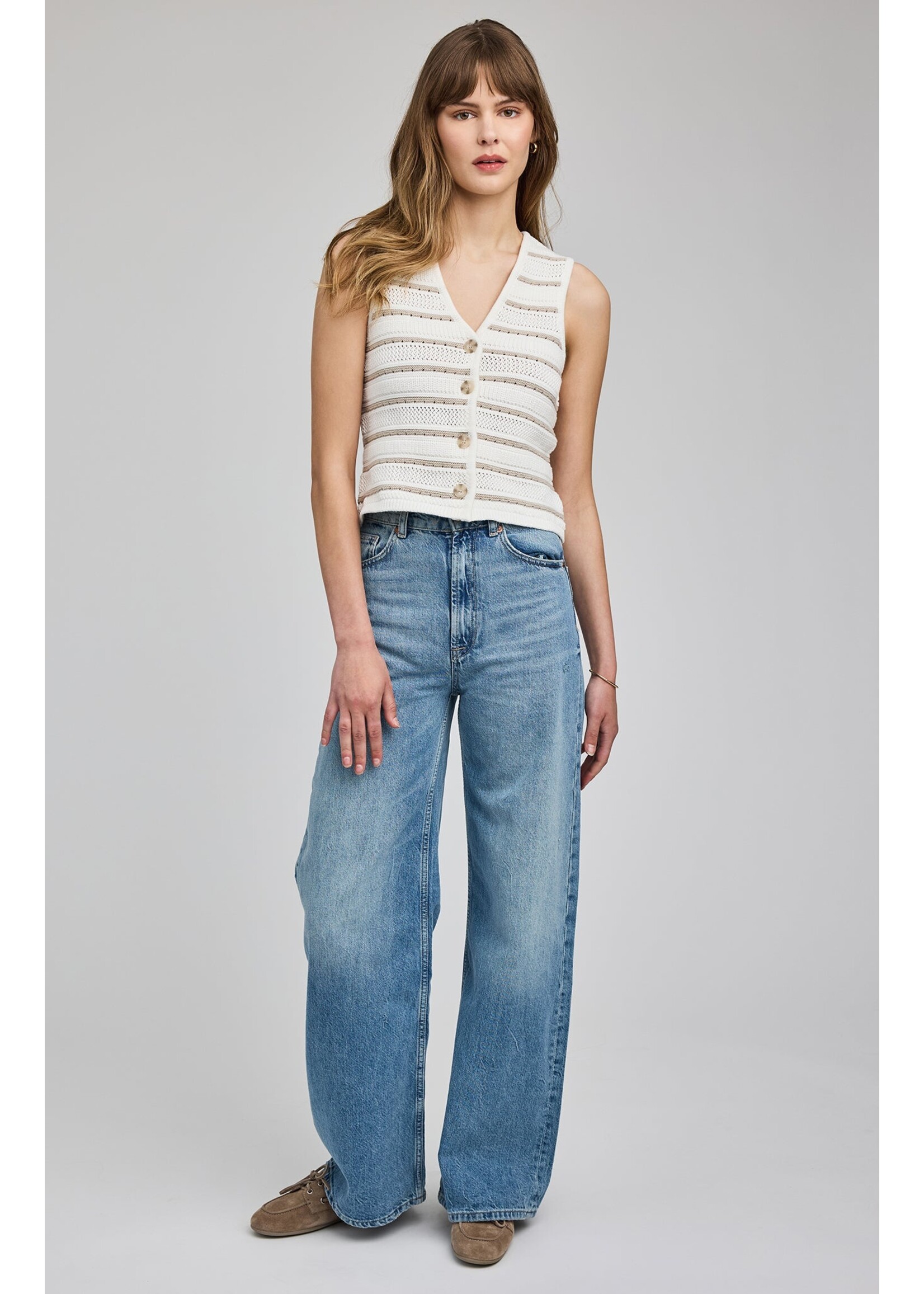 Gentle Fawn Mariana Knit Vest - Beechwood Stripe