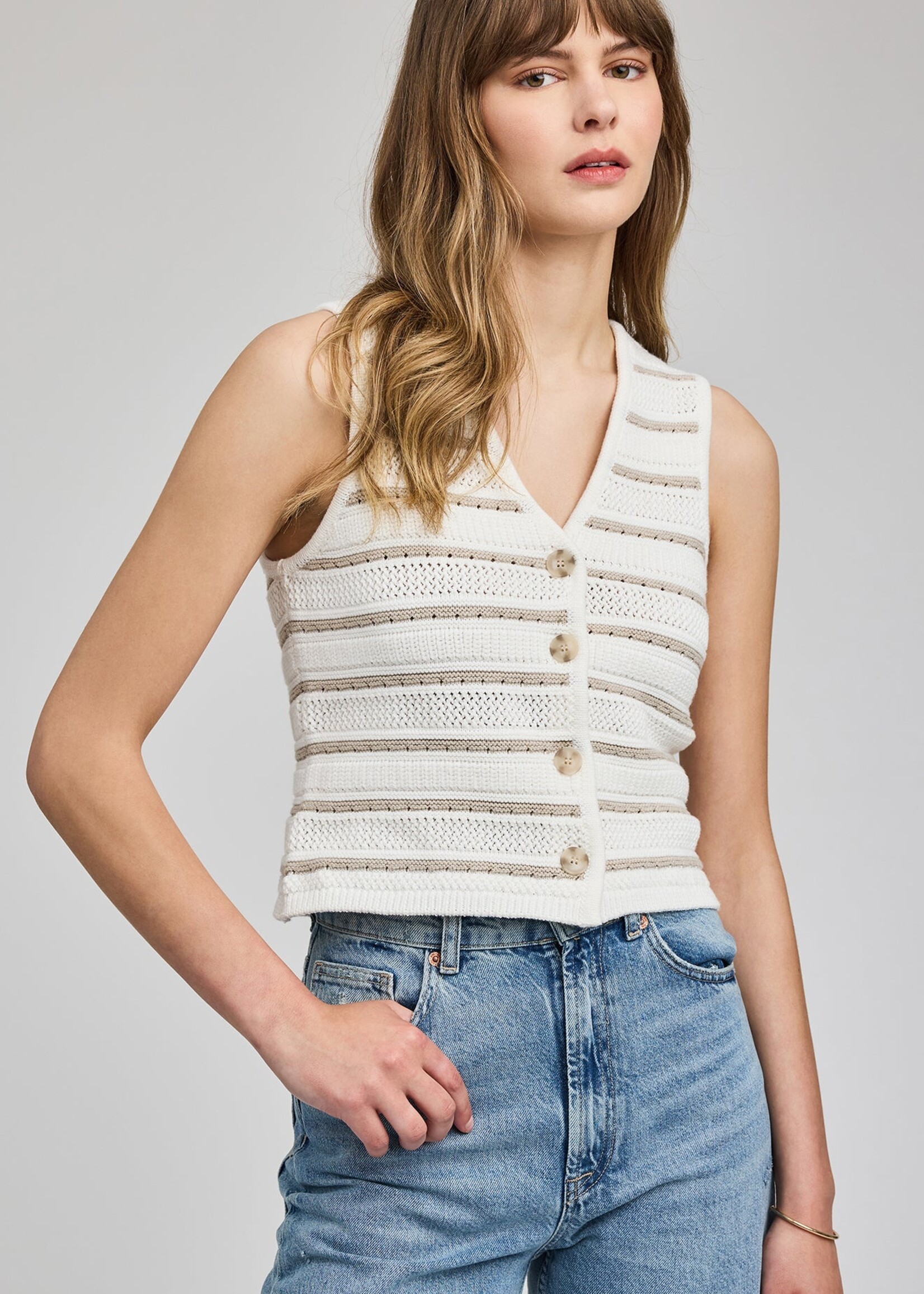 Gentle Fawn Gilet En Maille Mariana - Beechwood Stripe