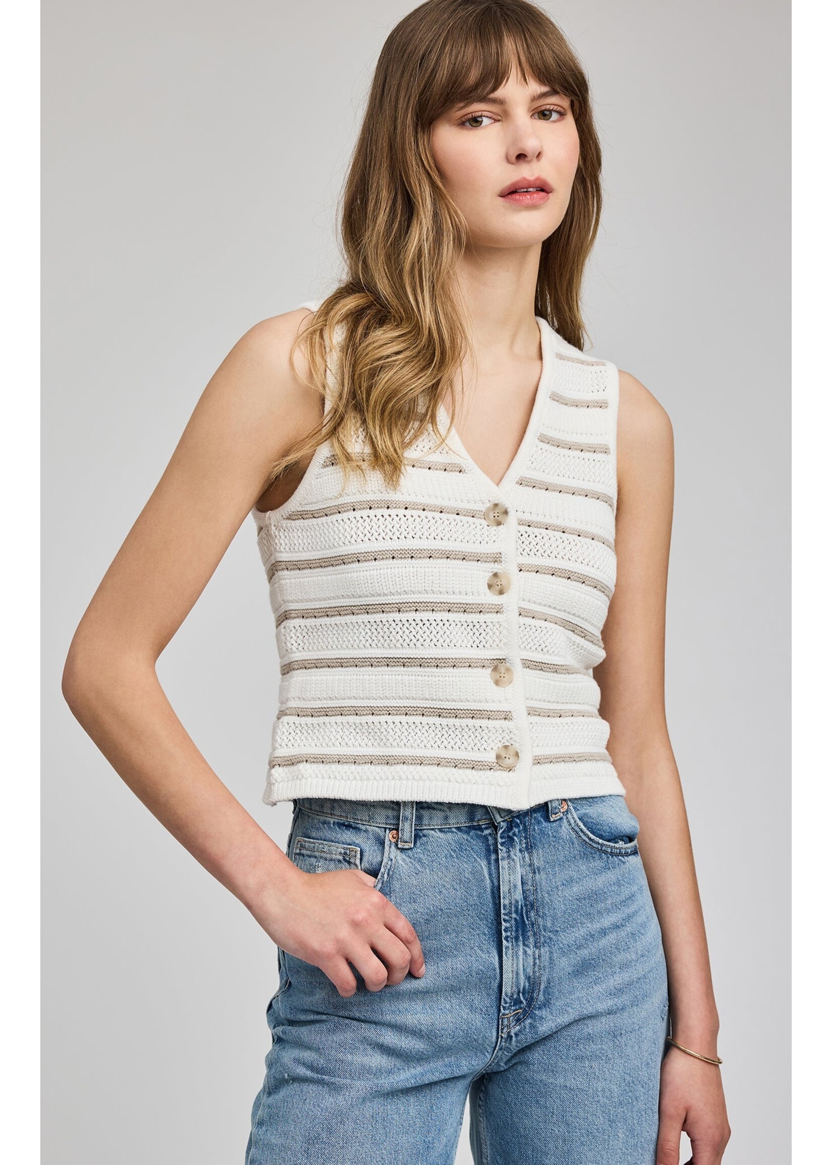 Gentle Fawn Gilet En Maille Mariana - Beechwood Stripe