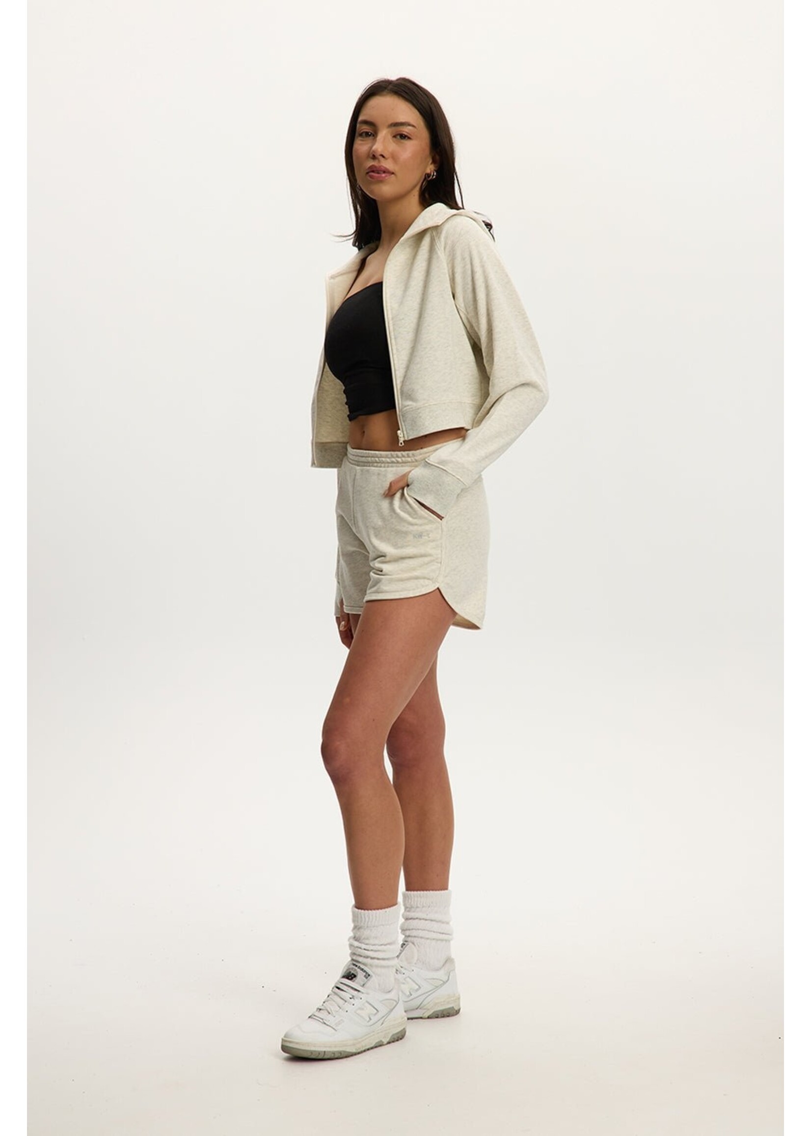 Kuwalla Kuwalla Nora Zip Hoodie - Light Heather Grey