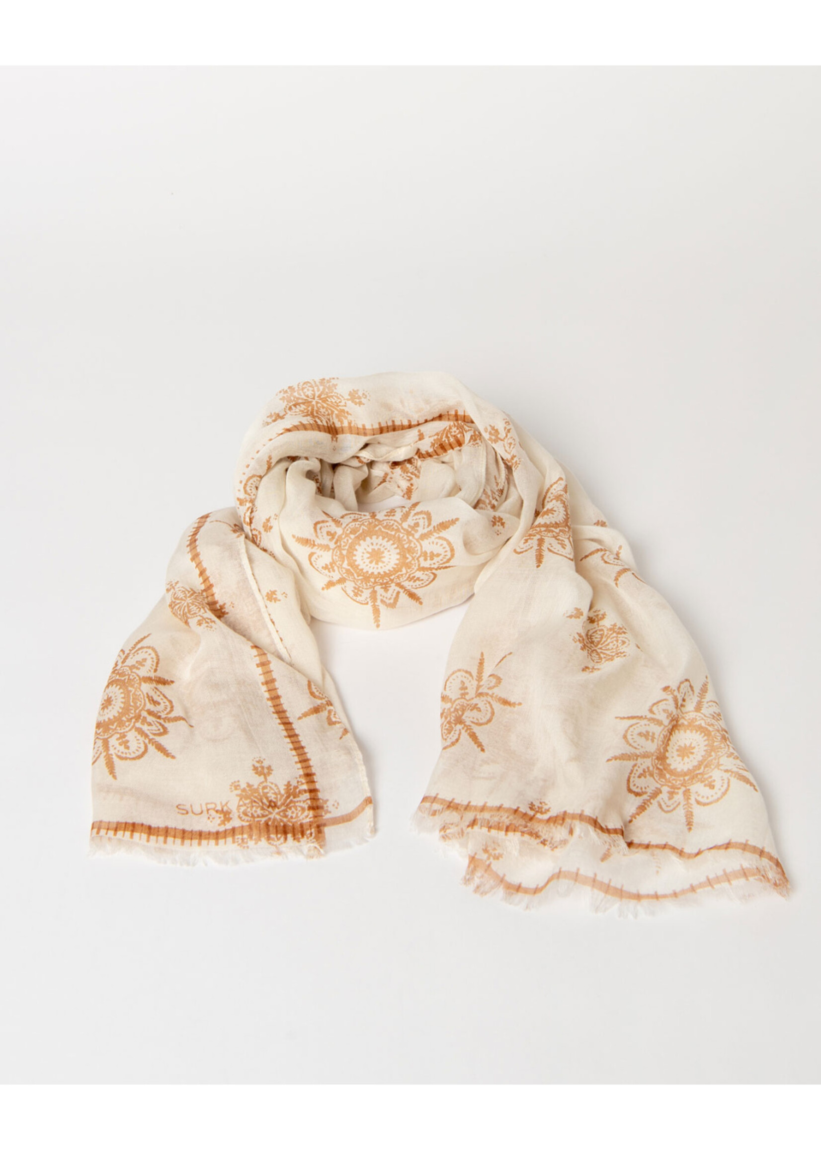 Surkana Surkana Printed Rectangular Scarf - Off White