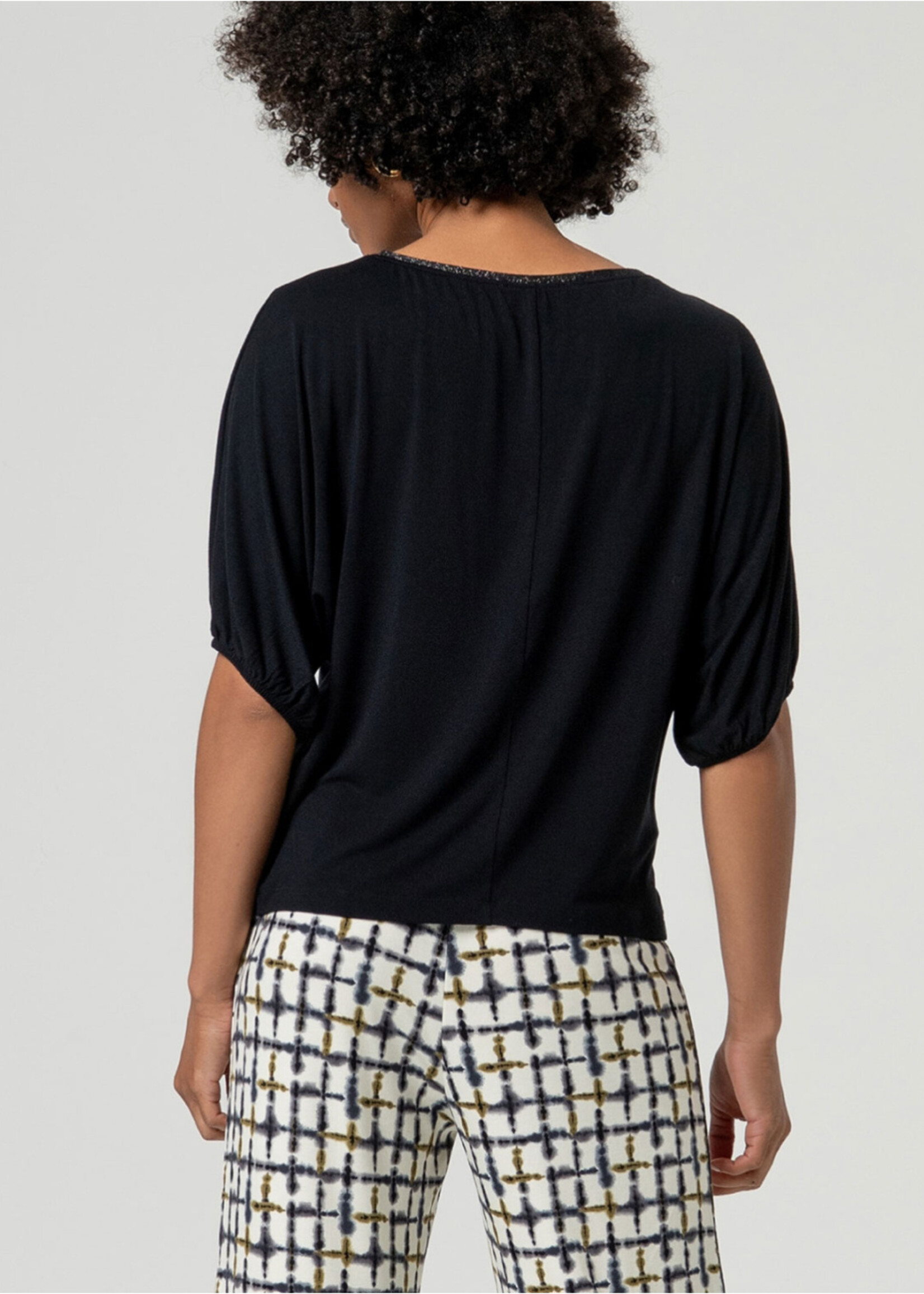 Surkana Surkana T-Shirt À Manches Bouffantes - Noir