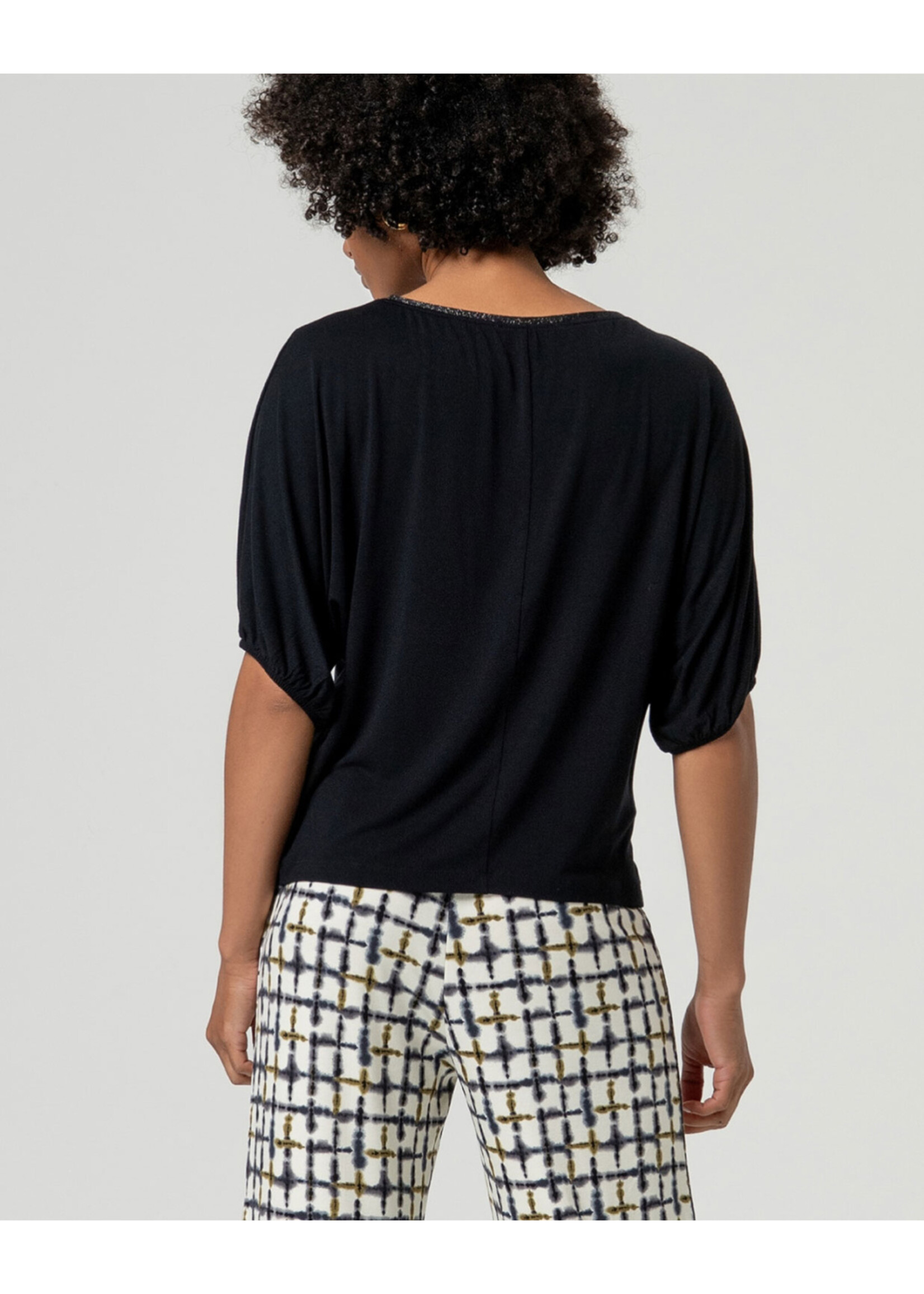 Surkana Surkana T-Shirt À Manches Bouffantes - Noir