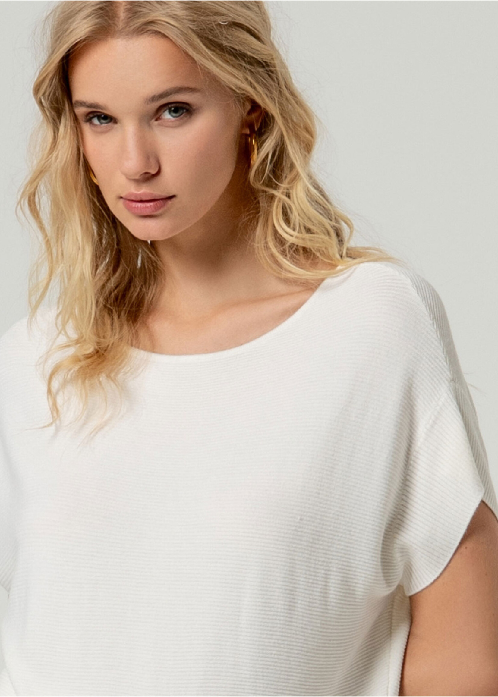 Surkana Surkana Boat Neck Sweater - White