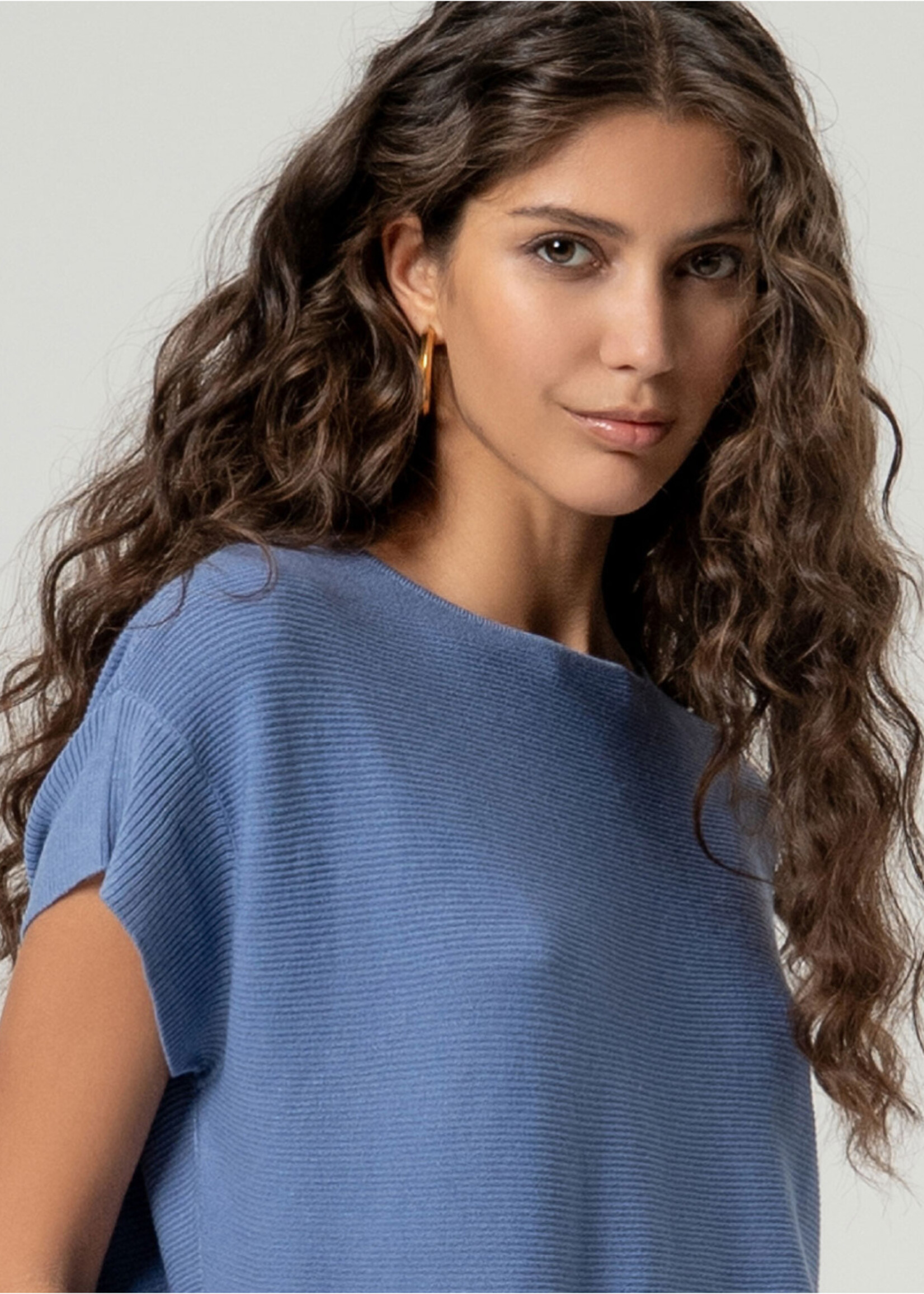 Surkana Surkana Boat Neck Sweater - Blue