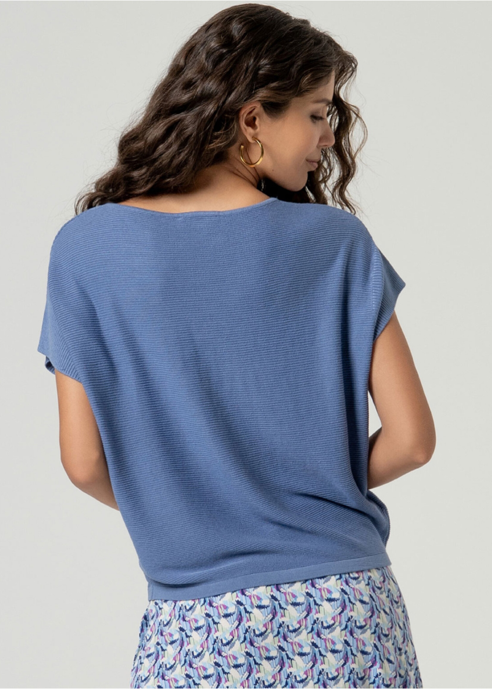 Surkana Surkana Boat Neck Sweater - Blue