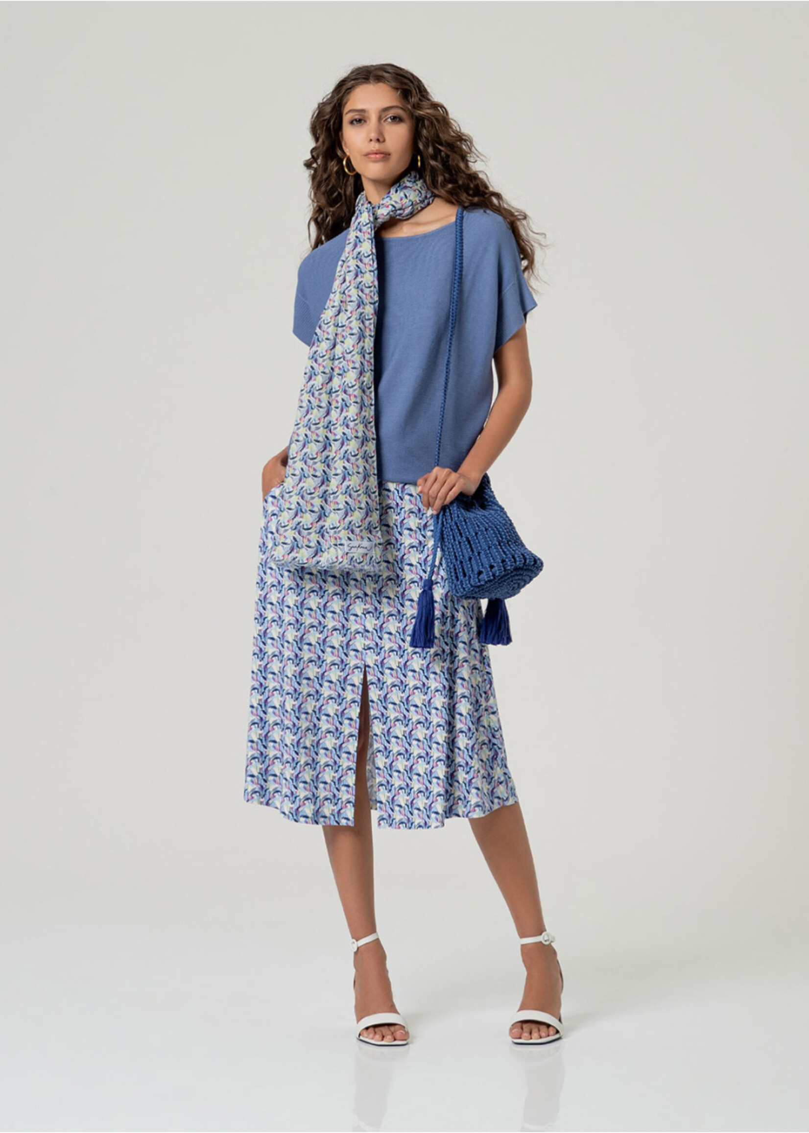 Surkana Surkana Boat Neck Sweater - Blue