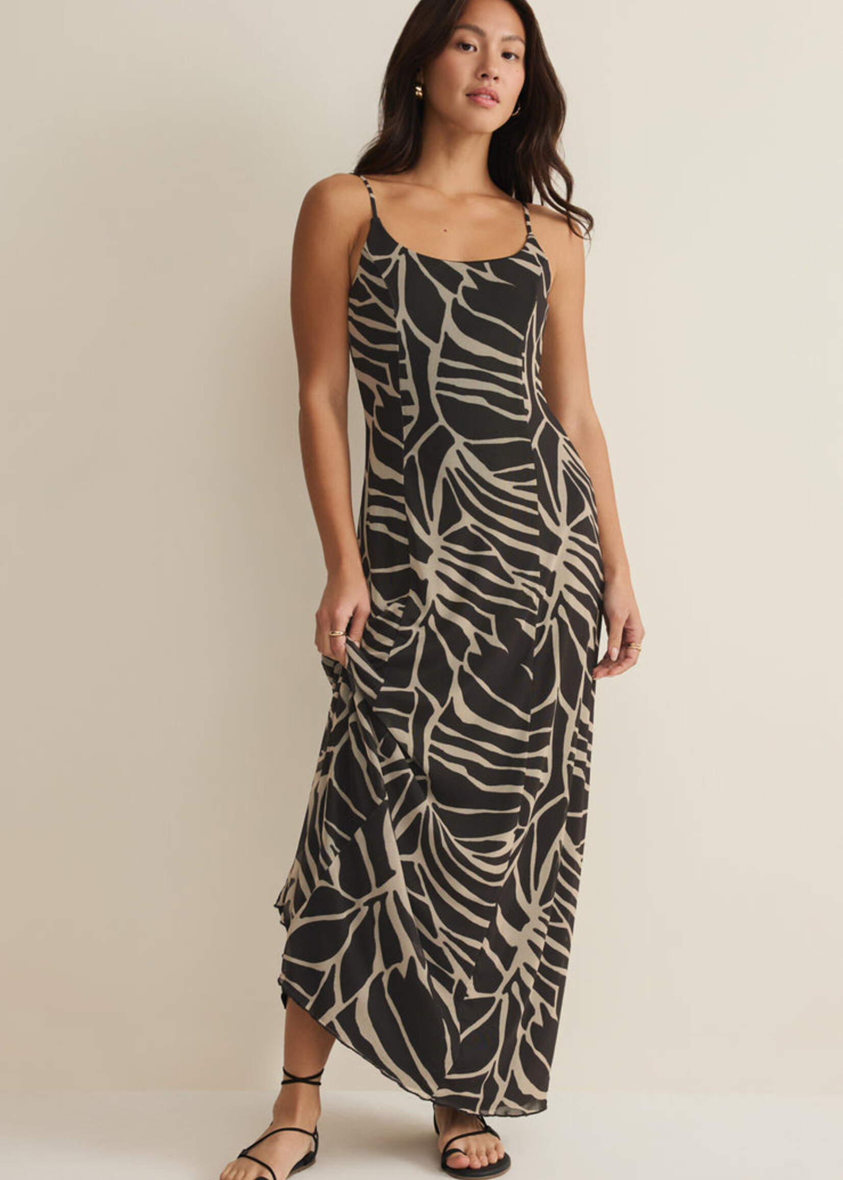 Z-Supply Z-Supply Charisma Tova Palm Midi Dress - Black