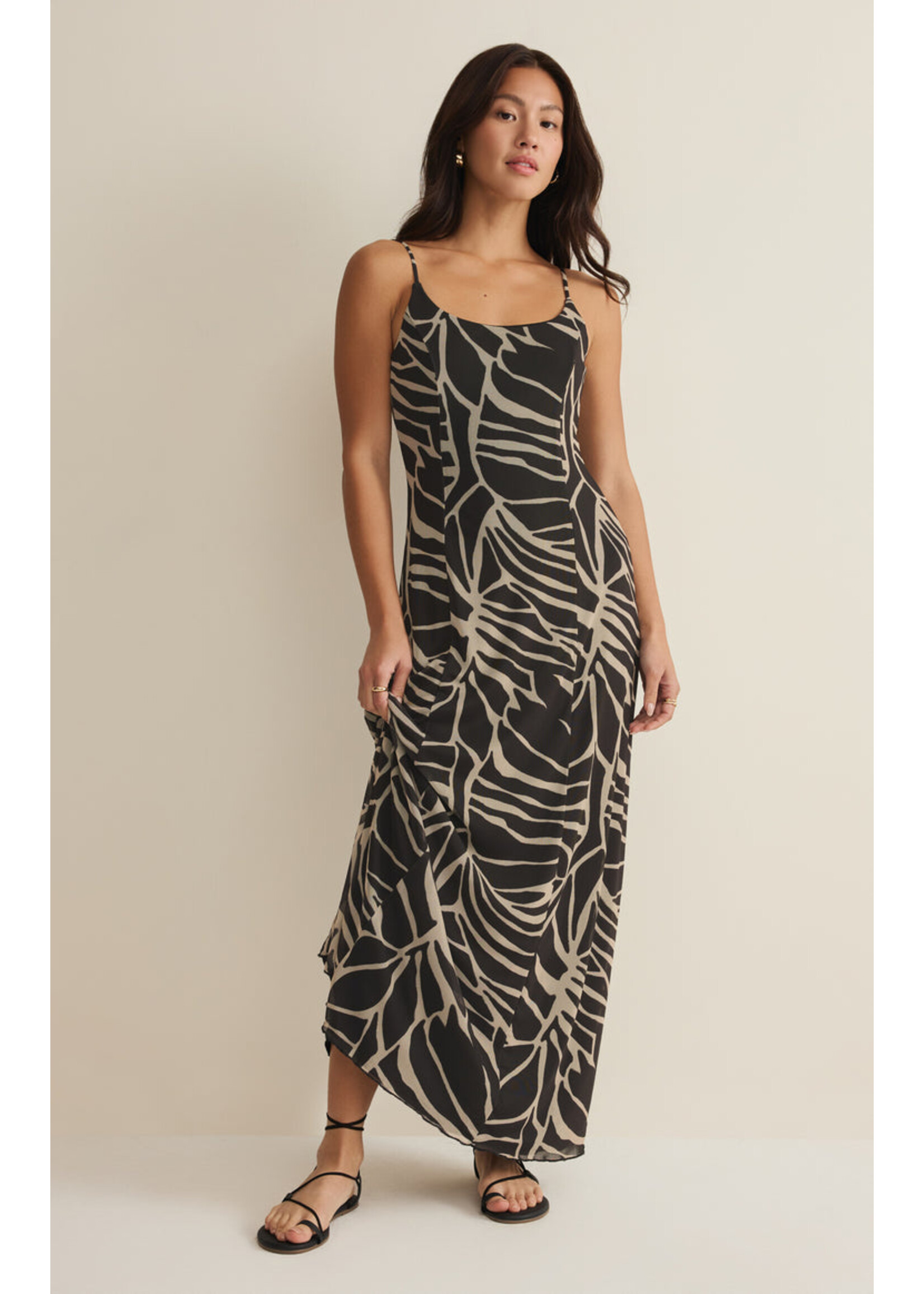 Z-Supply Z-Supply Charisma Tova Robe Midi Palm - Noir