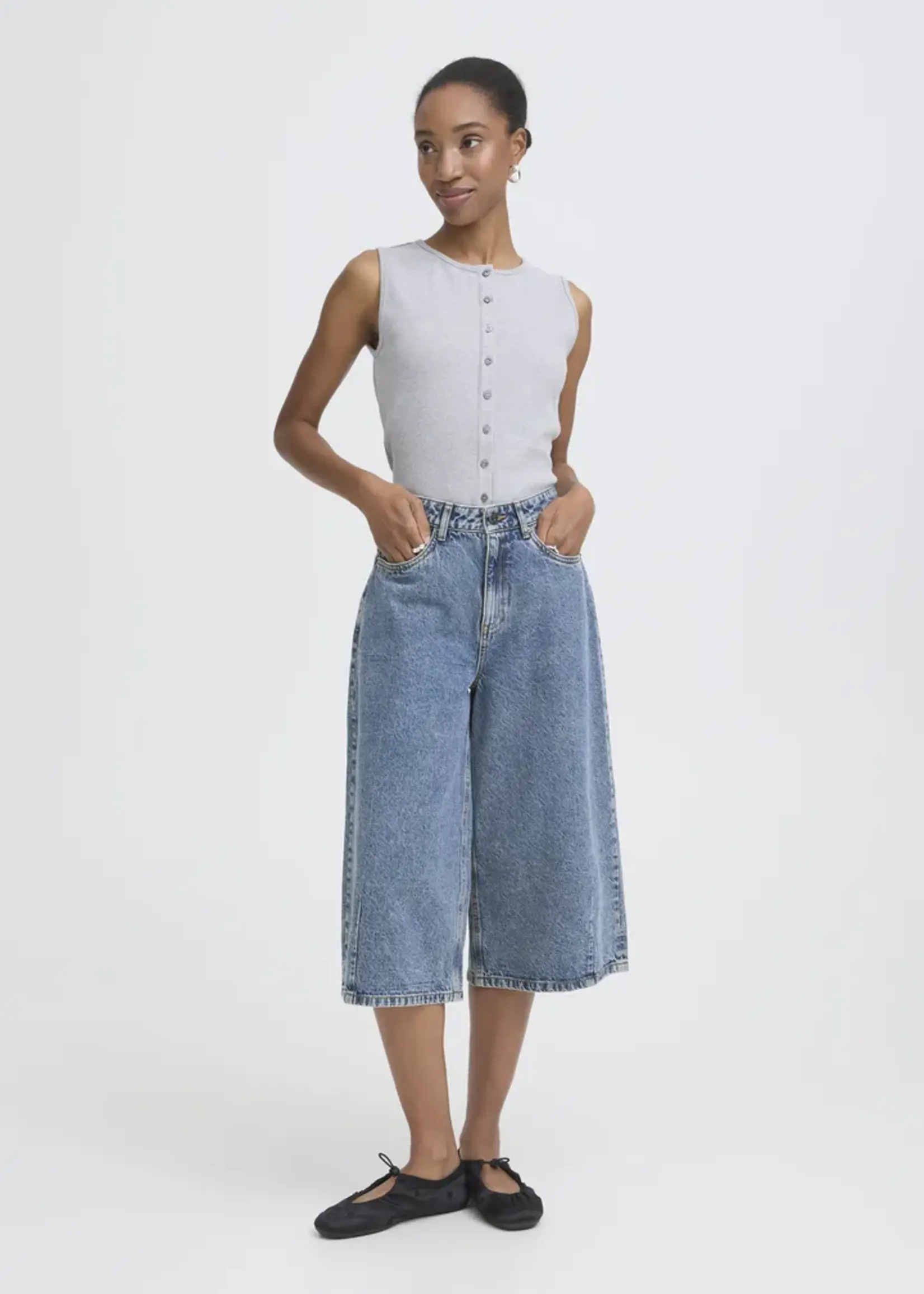 ICHI ICHI Short Long IHAveny - Medium Blue