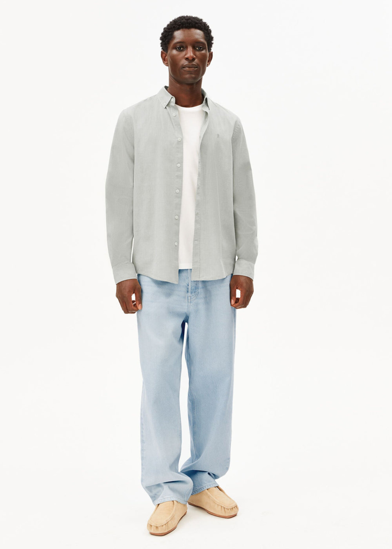 Armedangels Armedangels Quaasa LS Shirt - Fatigue Green