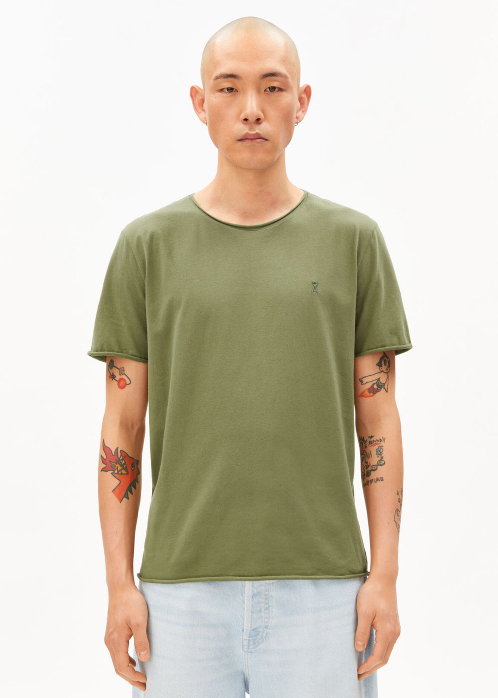 Armedangels Armedangels T-Shirt Brossé Jaames - Fatigue Green