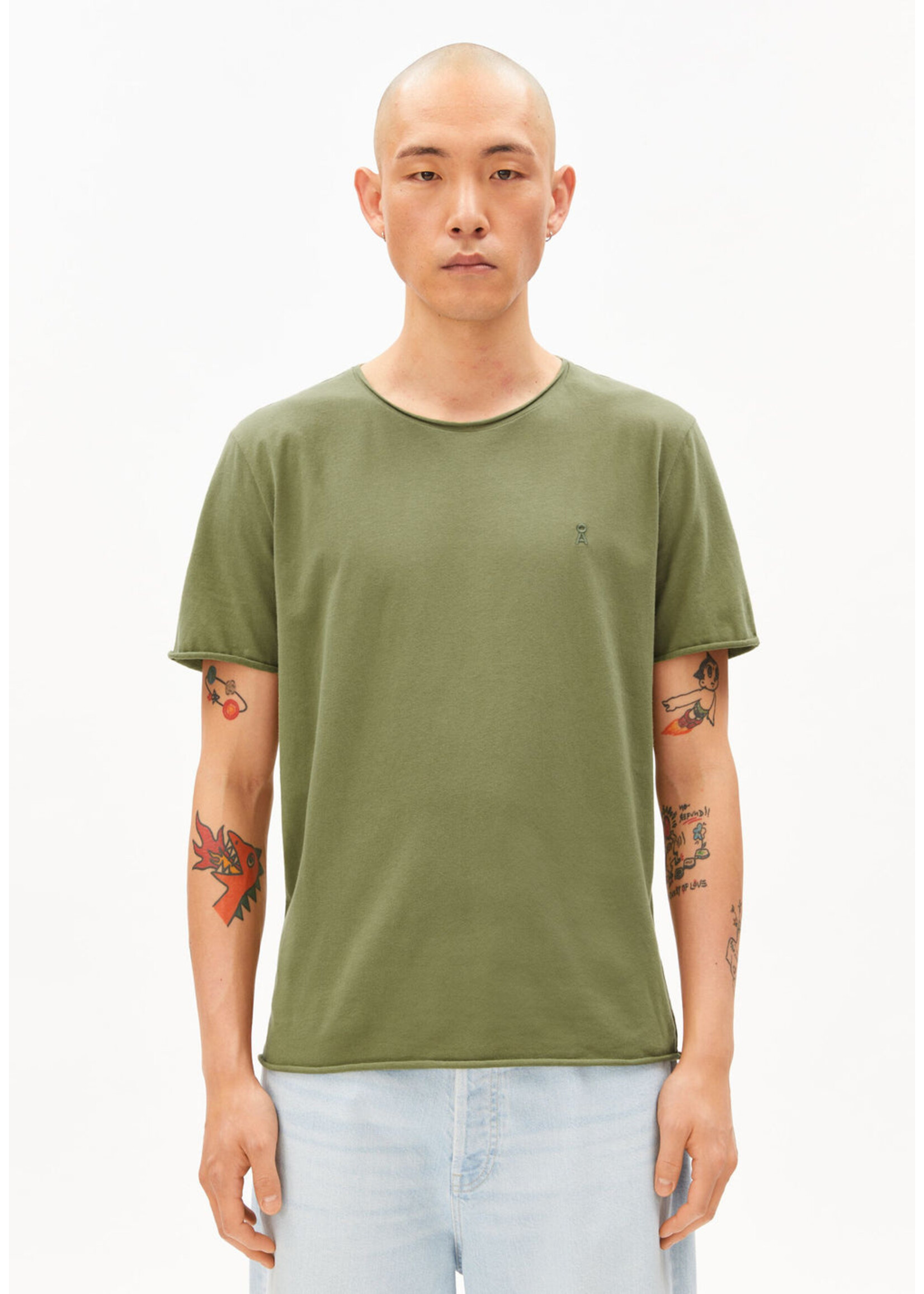 Armedangels Armedangels Jaames Brushed T-Shirt - Fatigue Green