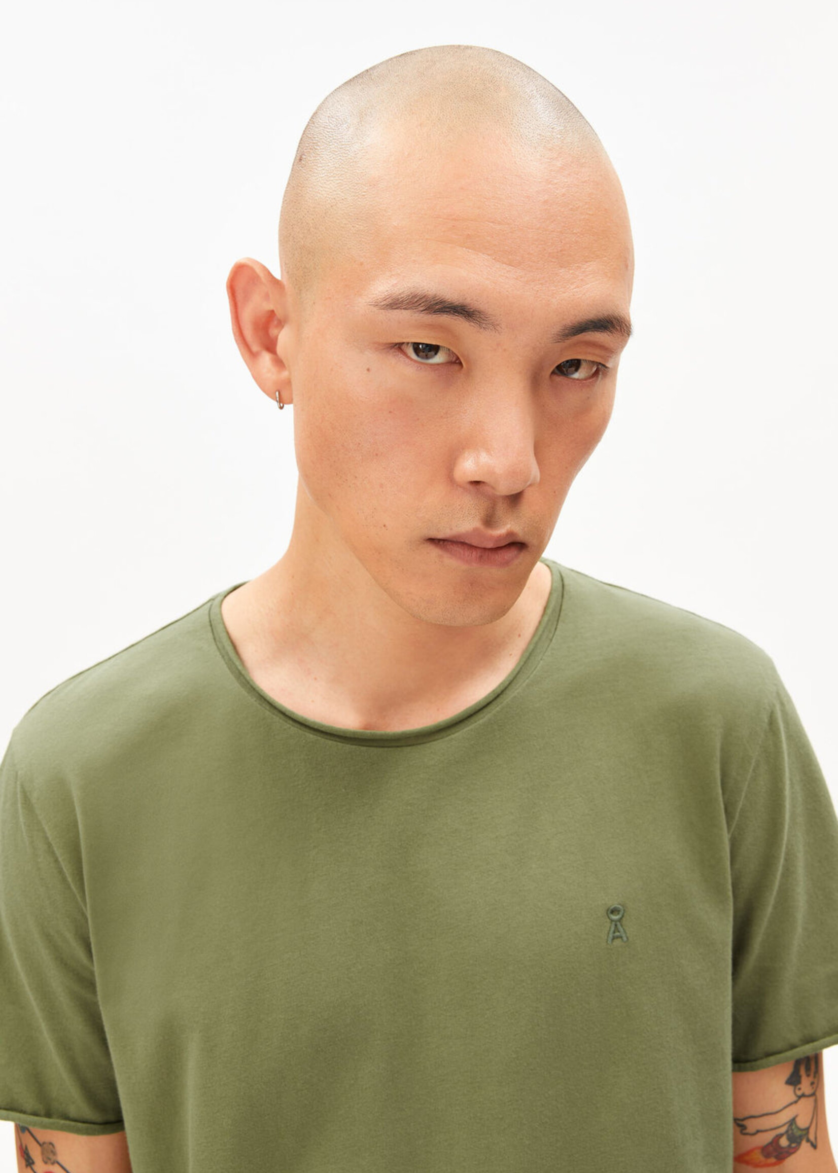 Armedangels Armedangels T-Shirt Brossé Jaames - Fatigue Green