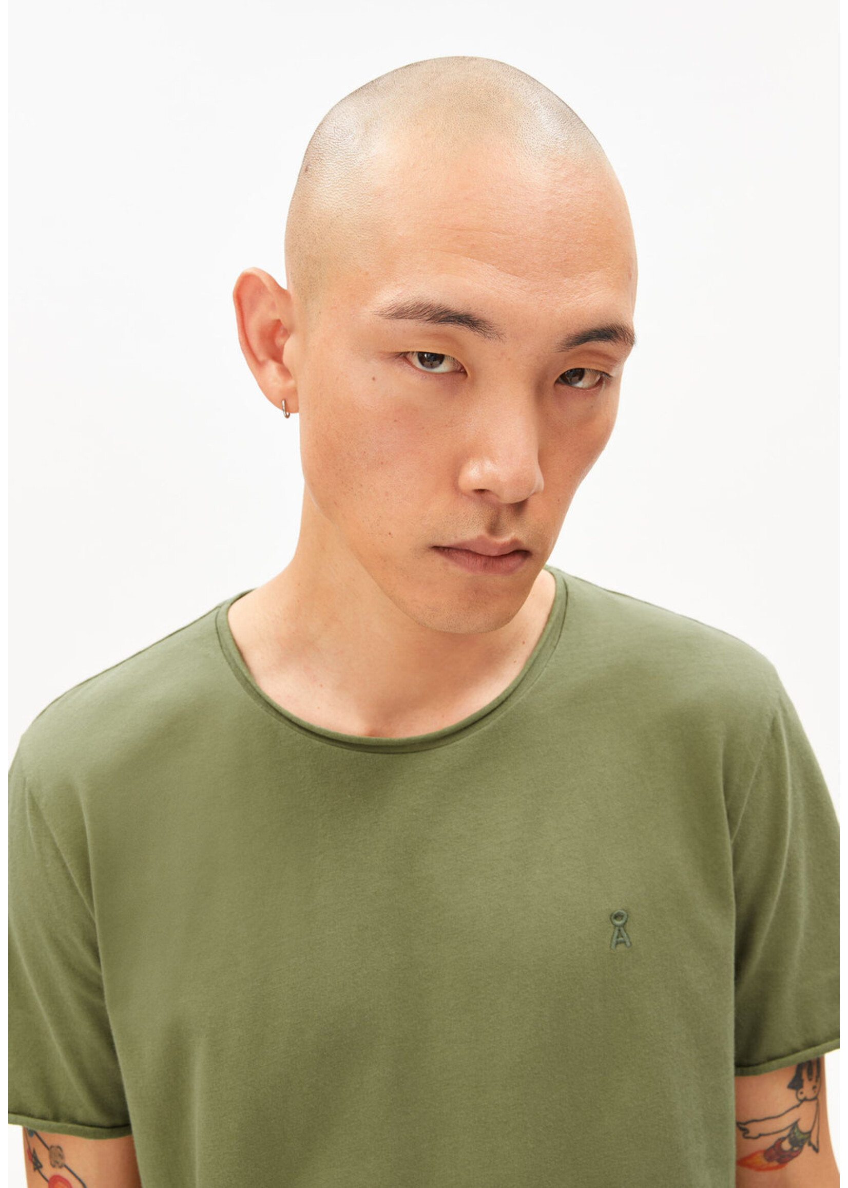 Armedangels Armedangels Jaames Brushed T-Shirt - Fatigue Green