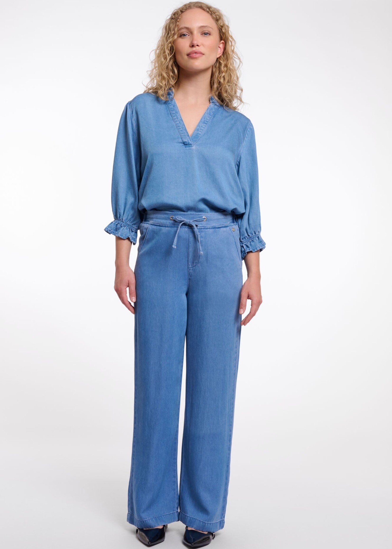 Rino & Pelle Rino & Pelle Anette Short Length Pants - Washed Blue