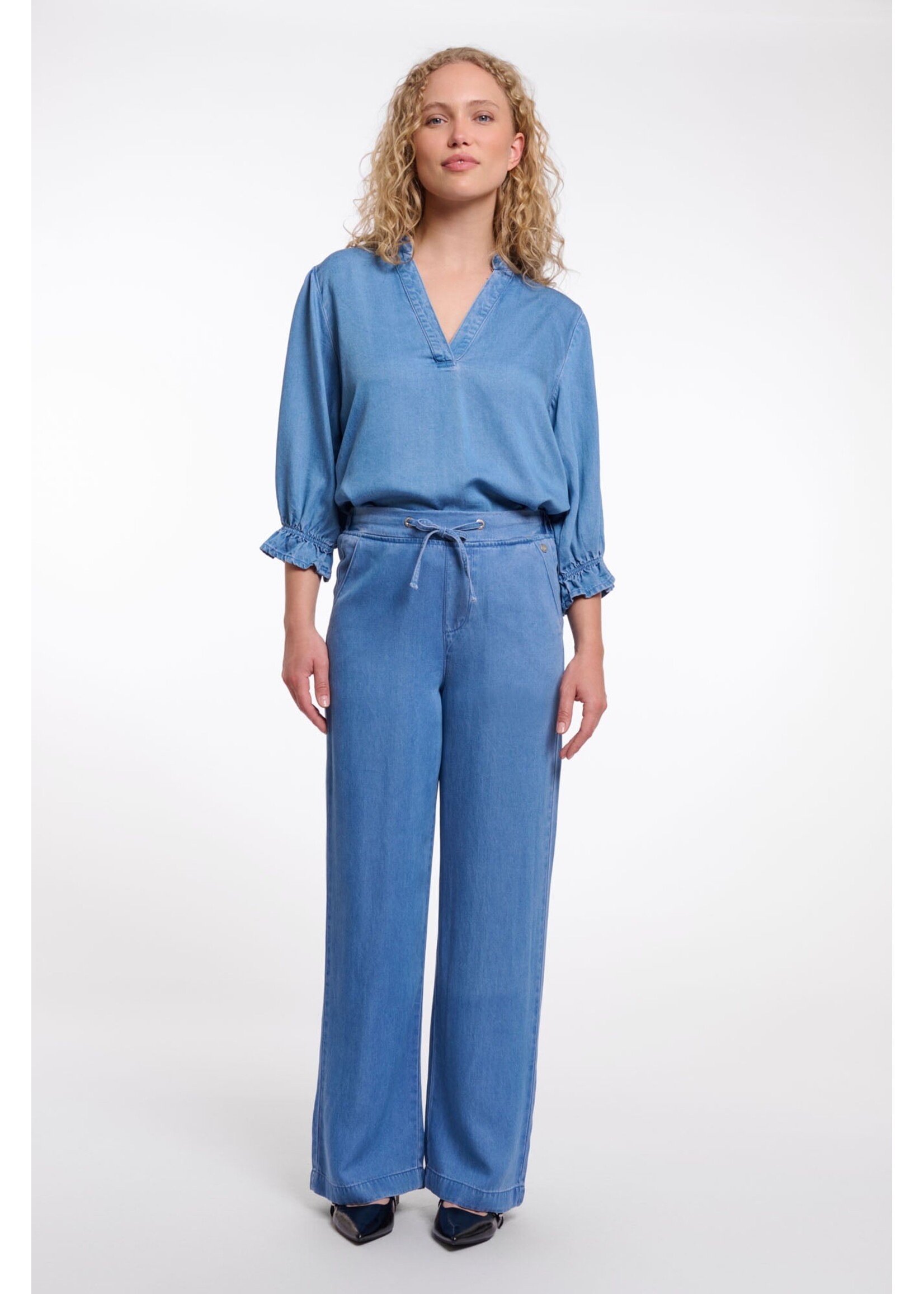 Rino & Pelle Rino & Pelle Anette Short Length Pants - Washed Blue