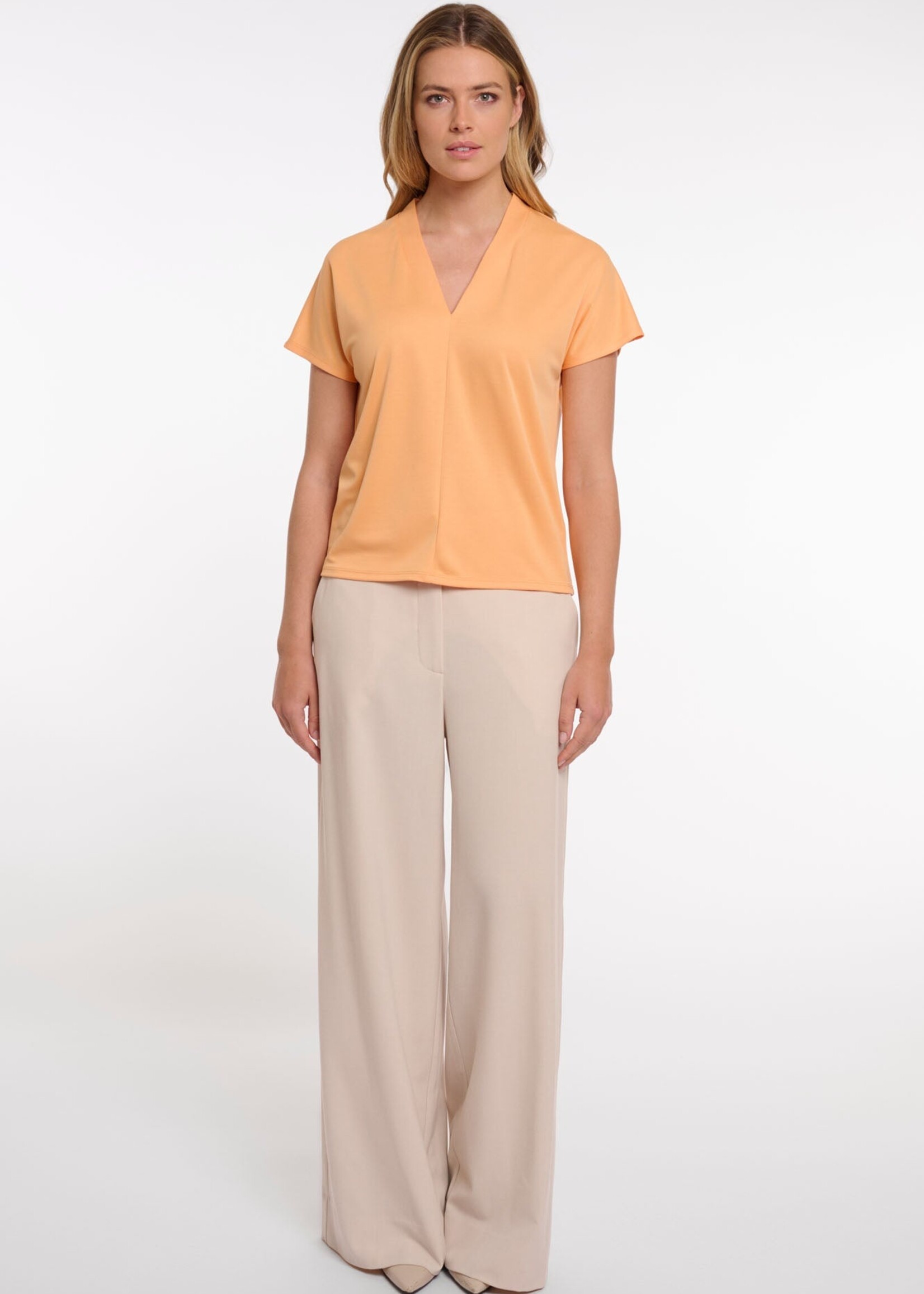 Rino & Pelle Rino & Pelle Kallie V-Neck Top - Cantaloupe