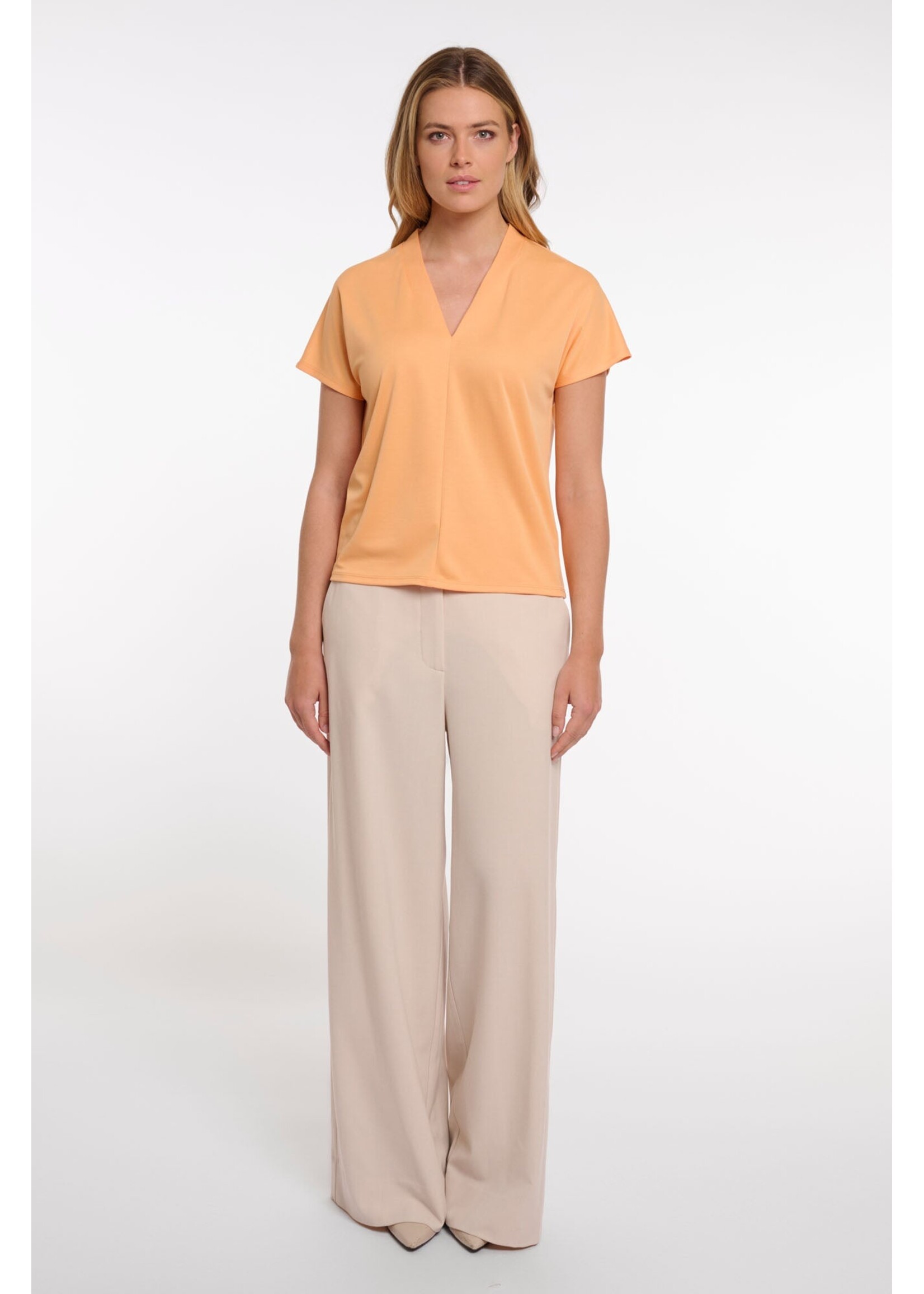 Rino & Pelle Rino & Pelle Kallie V-Neck Top - Cantaloupe