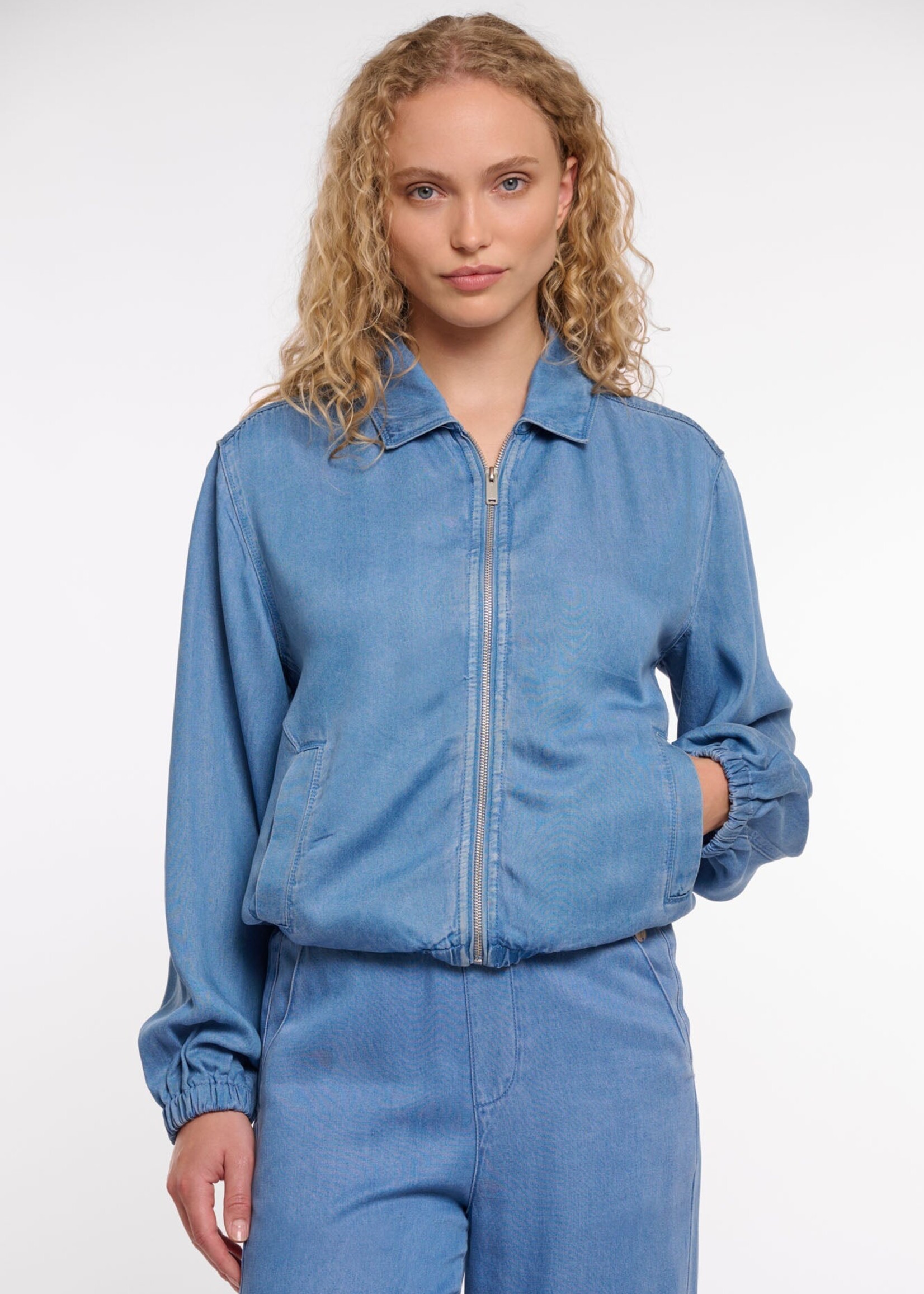 Rino & Pelle Rino & Pelle Veste Zippée Myla - Washed Blue