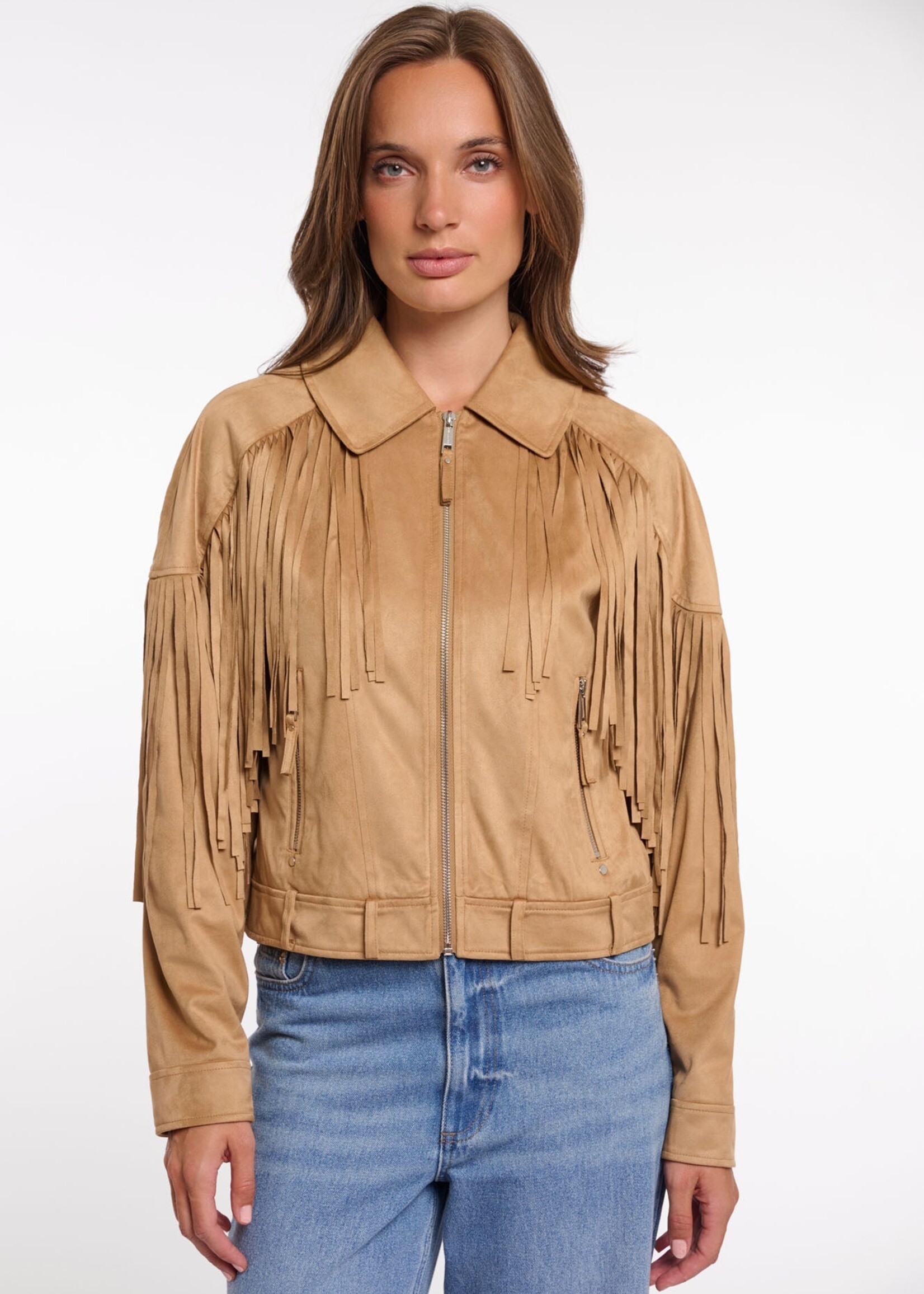 Rino & Pelle Rino & Pelle Ravenna Jacket W/Fringes - Burlywood