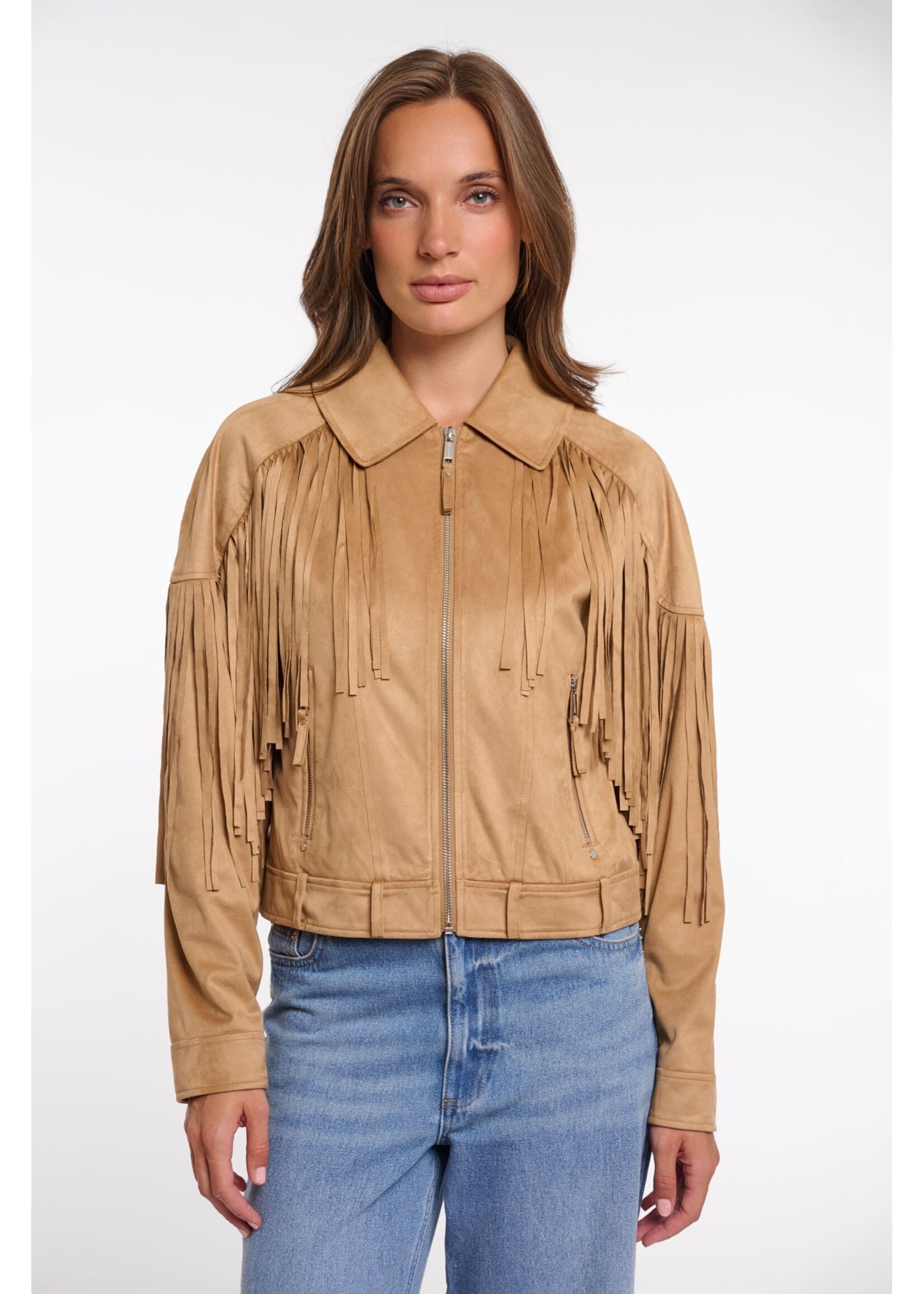 Rino & Pelle Rino & Pelle Ravenna Jacket W/Fringes - Burlywood