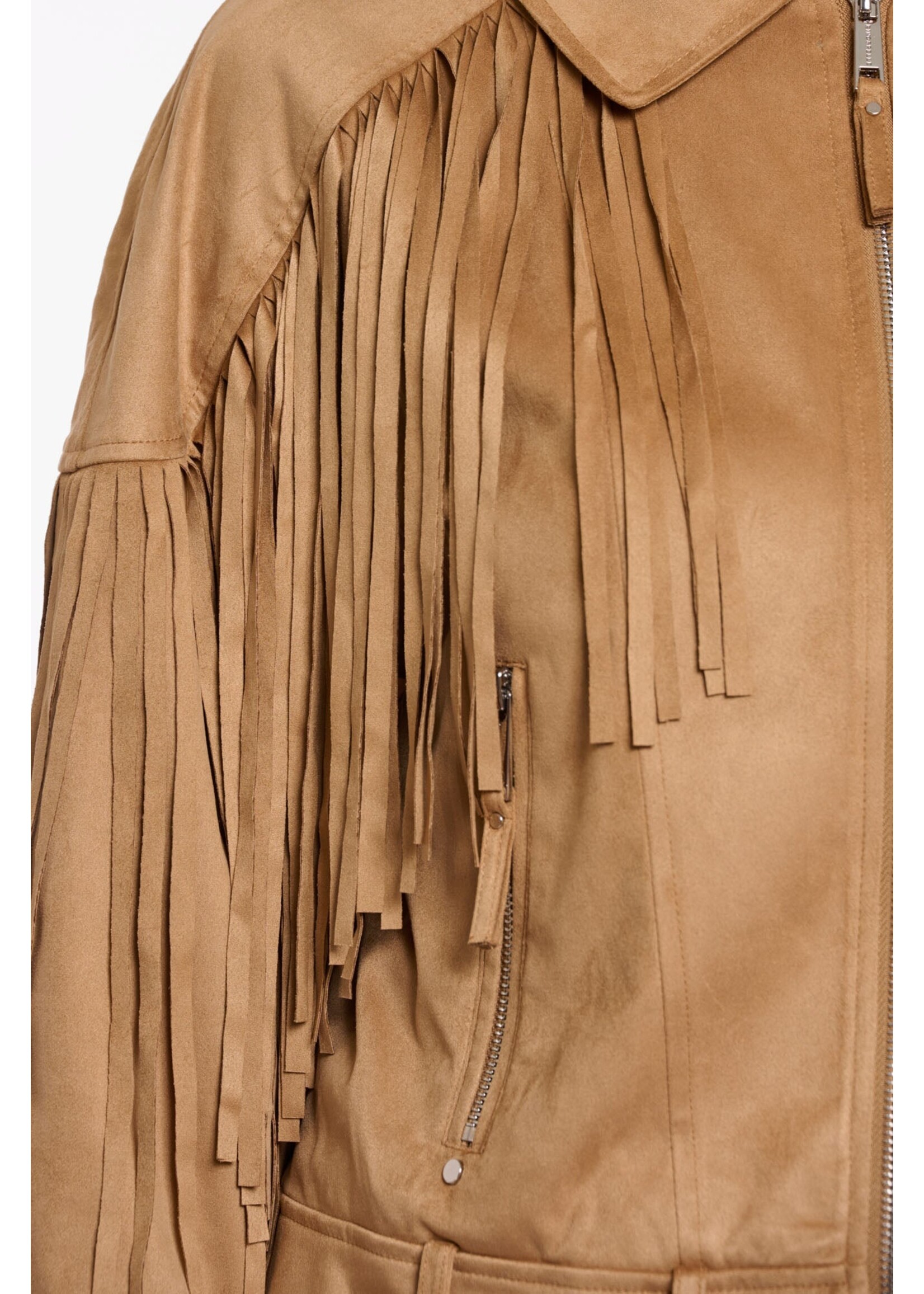 Rino & Pelle Rino & Pelle Ravenna Jacket W/Fringes - Burlywood