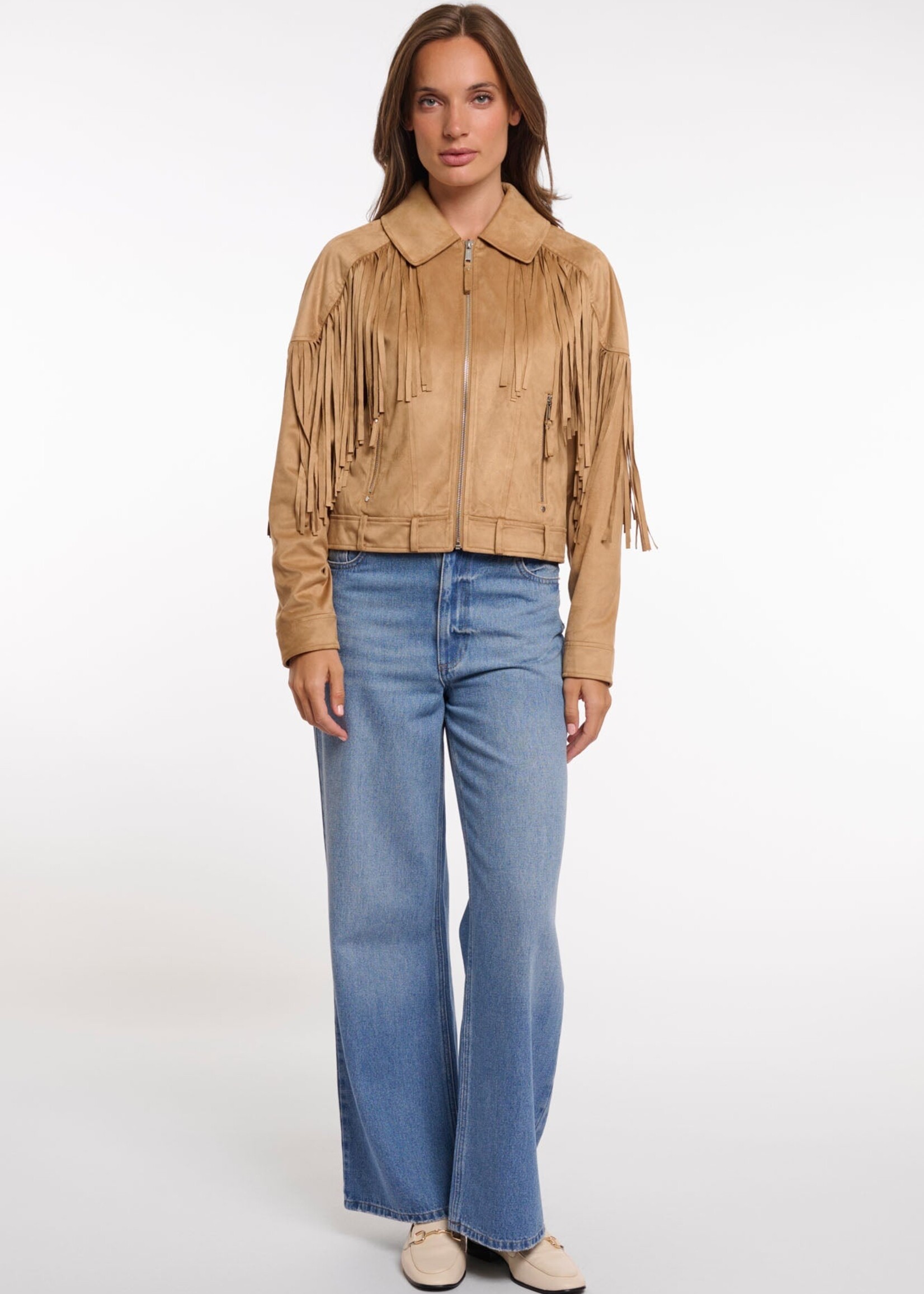 Rino & Pelle Rino & Pelle Ravenna Jacket W/Fringes - Burlywood