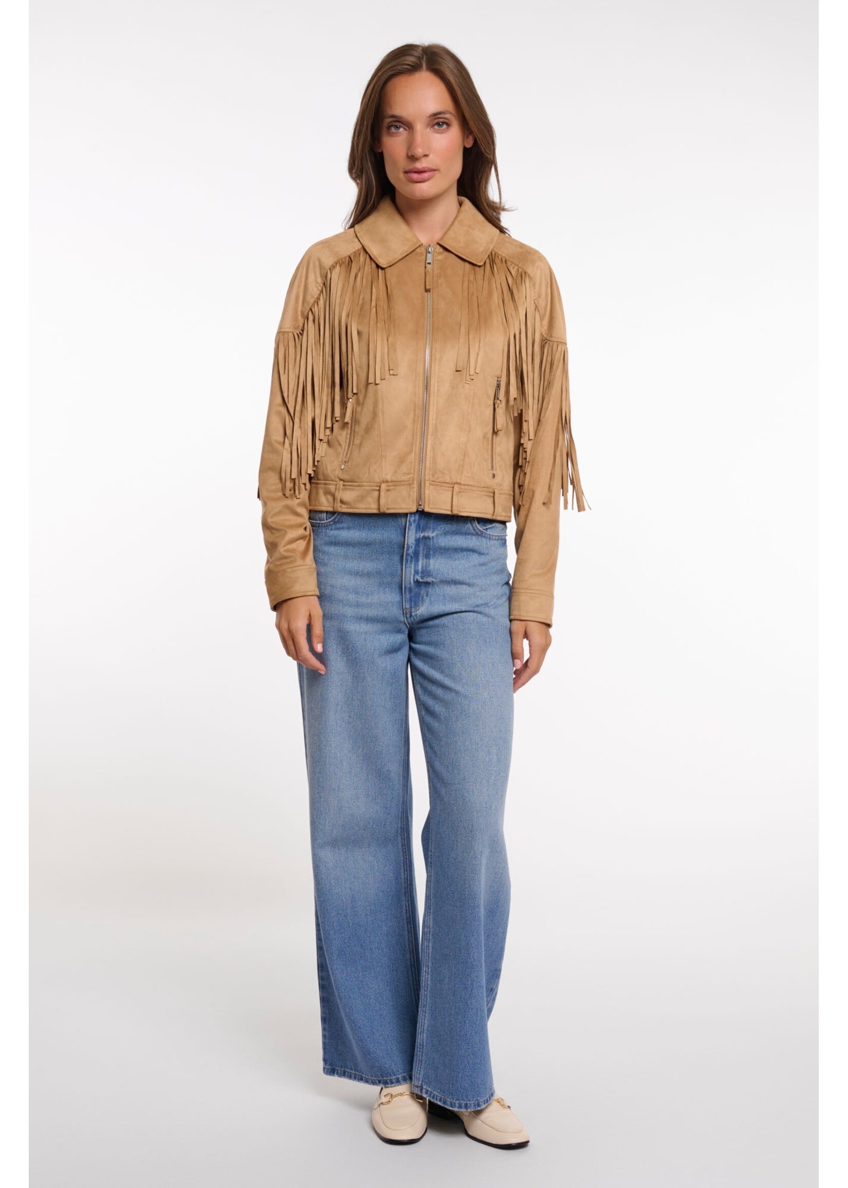 Rino & Pelle Rino & Pelle Ravenna Jacket W/Fringes - Burlywood