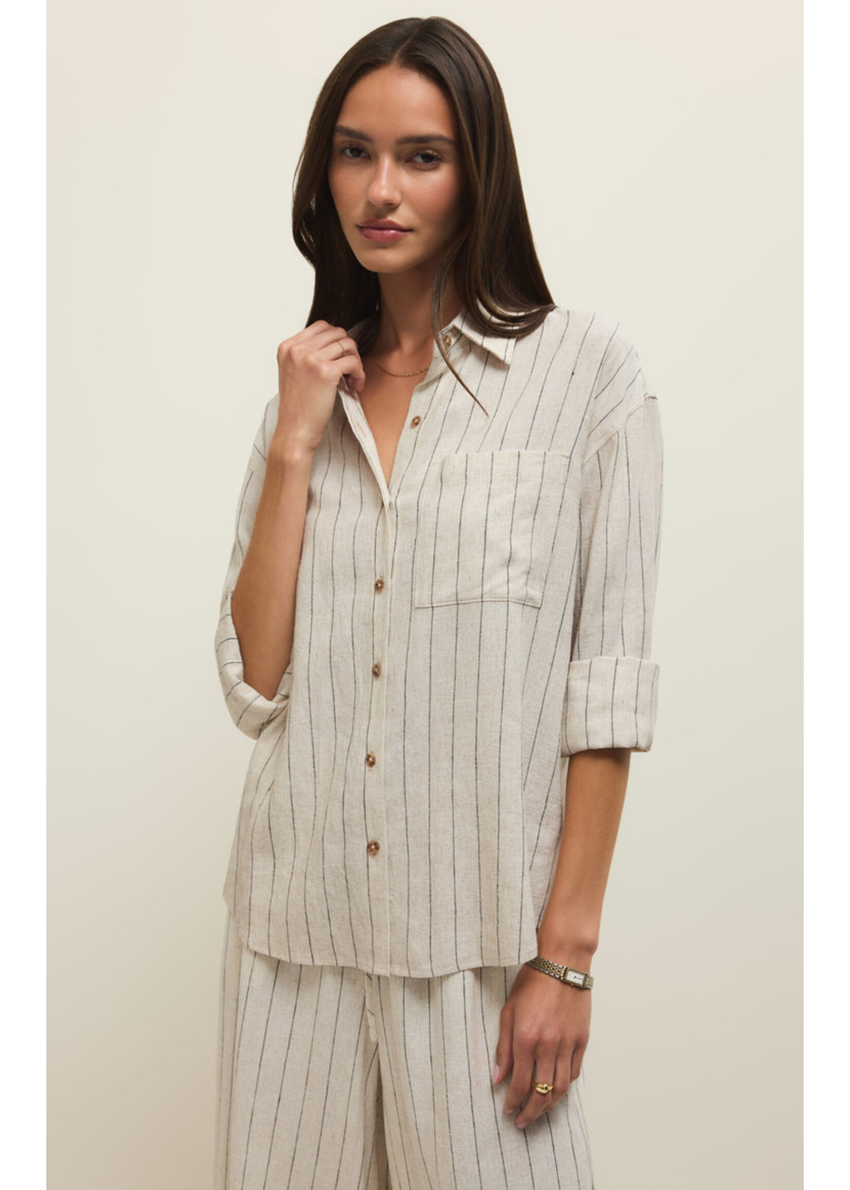 Z-Supply Z-Supply Chemise Rayée Alfie À Boutons - Linen