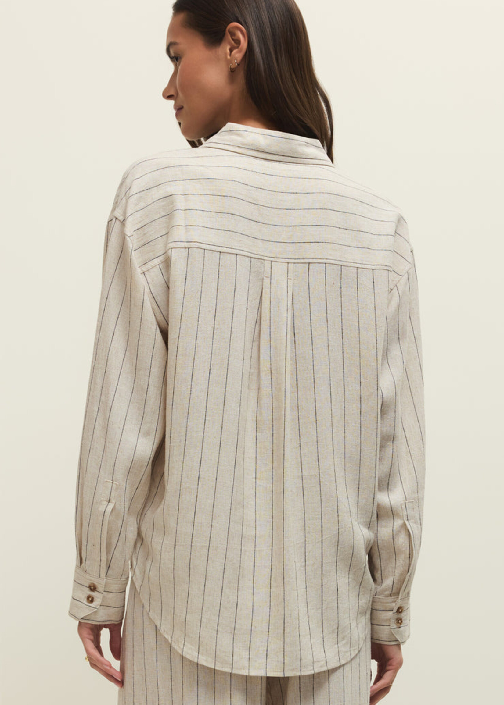Z-Supply Z-Supply Alfie Striped Button Up Top - Linen