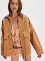 Free People Free People Lemon Demin Jacket - Meerkat