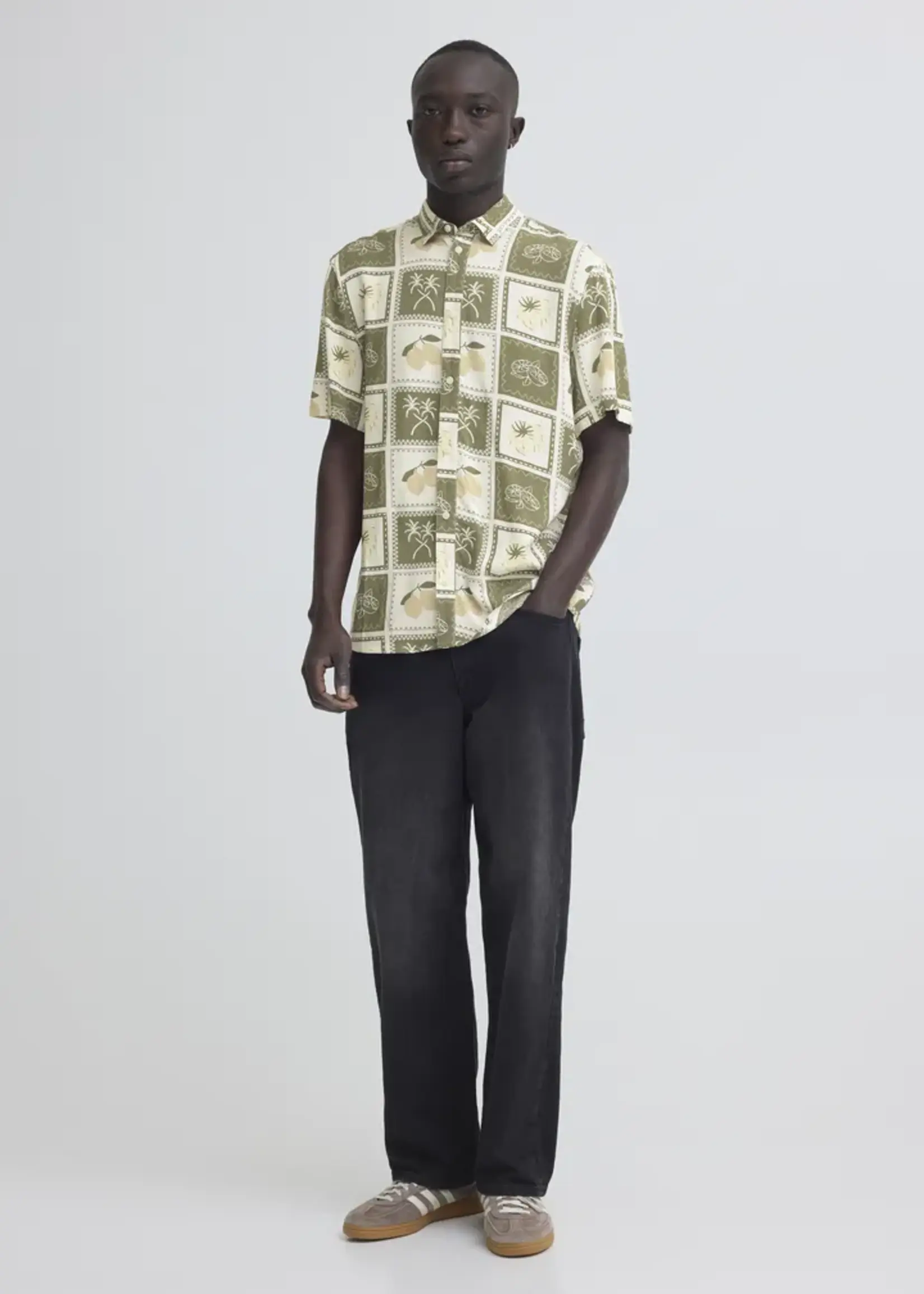 Blend Blend Aran Shirt - Dusty Olive