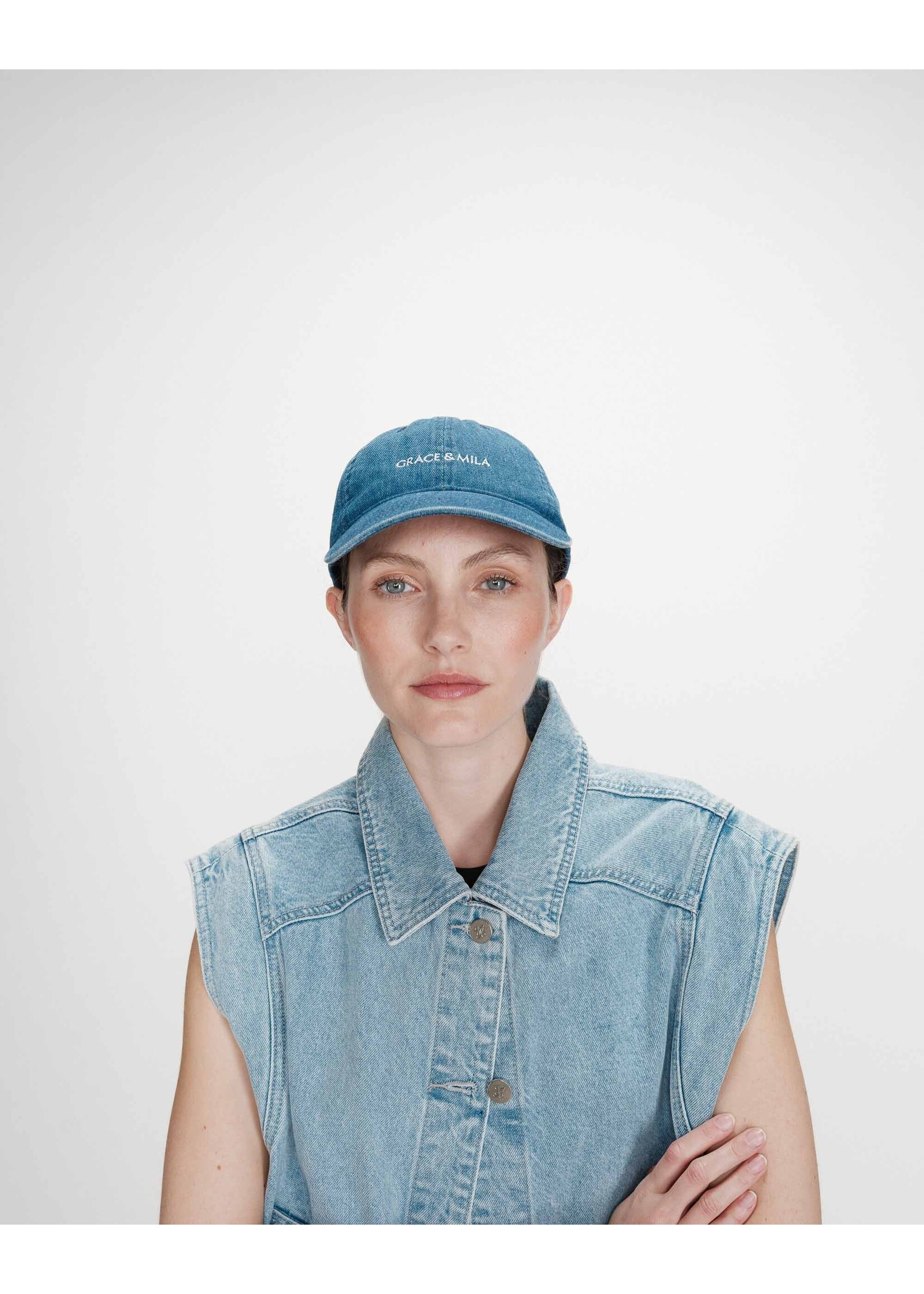 Grace and Mila Grace & Mila Slimane Cap - Medium Blue