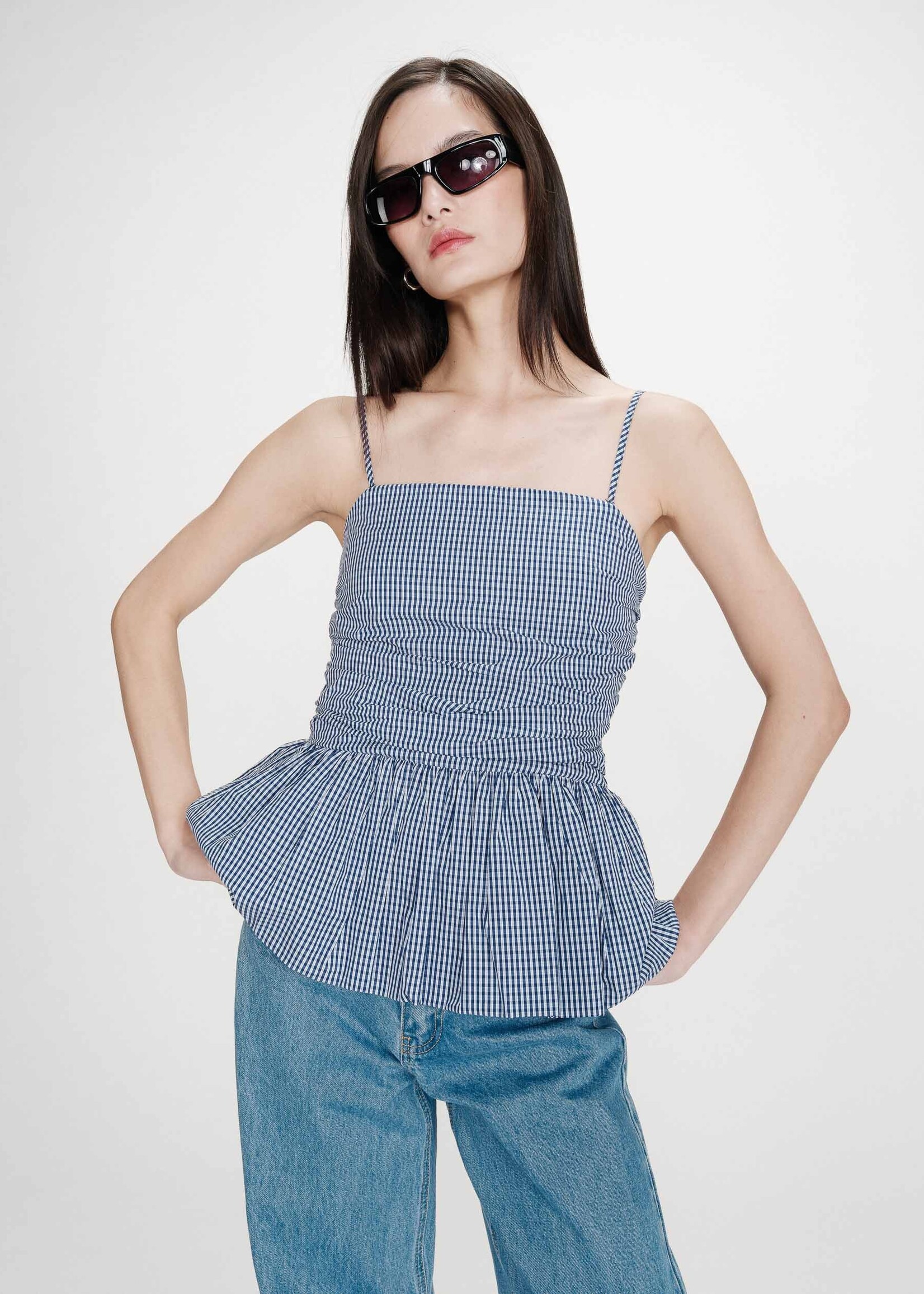 Grace and Mila Grace & Mila Valo Poplin Top - Marine