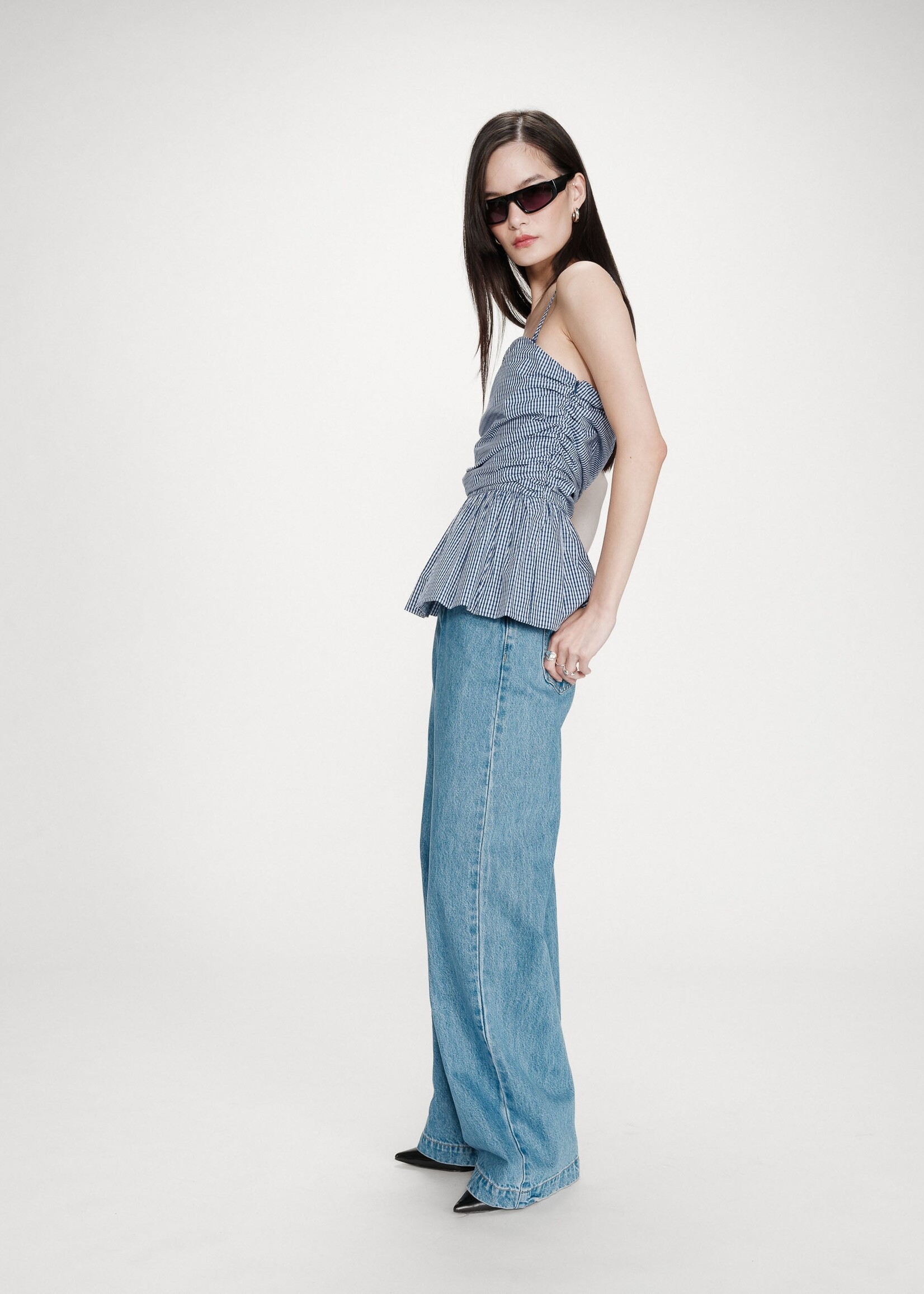 Grace and Mila Grace & Mila Valo Poplin Top - Marine