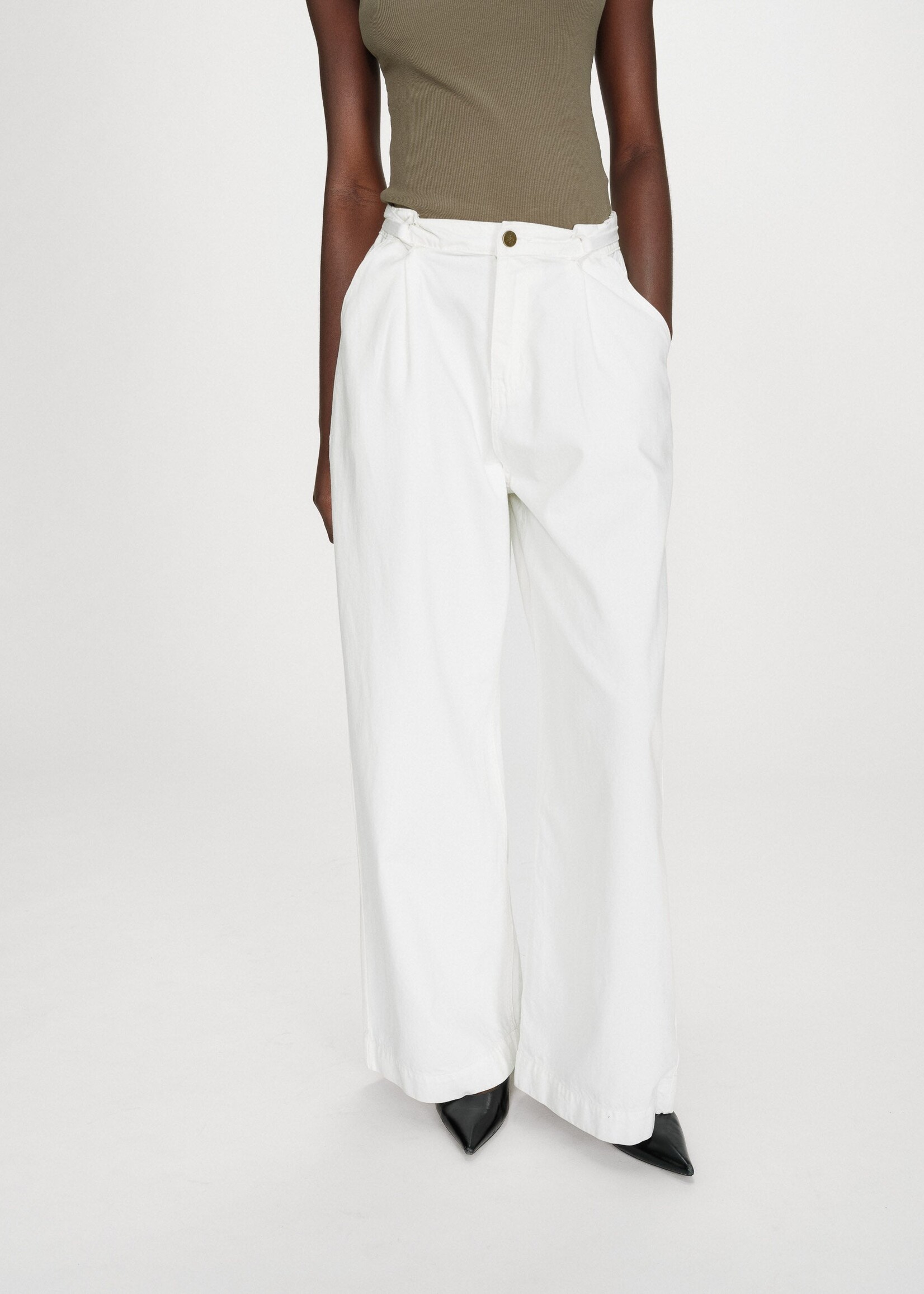 Grace and Mila Grace & Mila Jean Pompon - Blanc