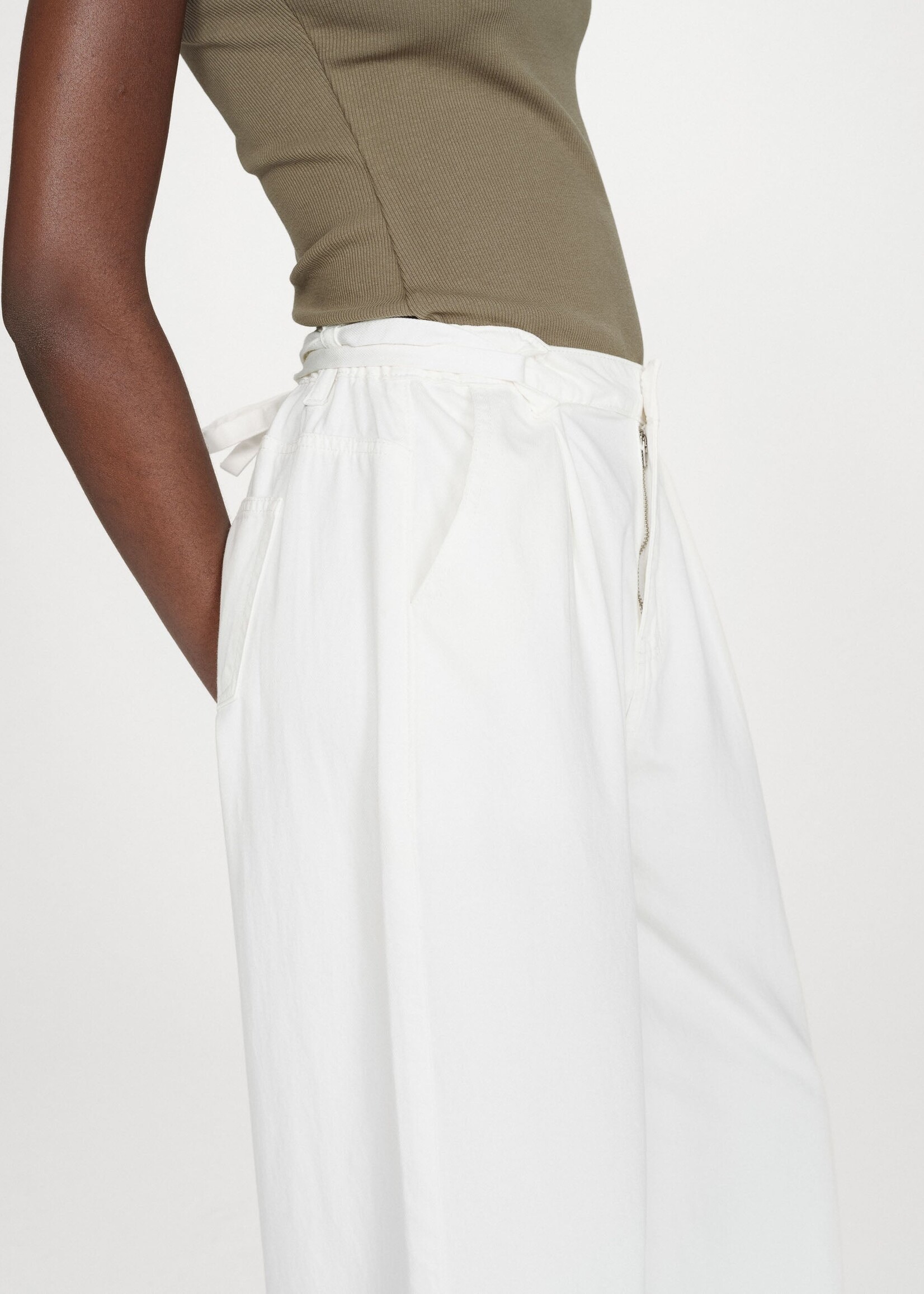 Grace and Mila Grace & Mila Pompon Jean - White